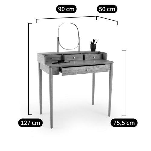 Oak Dressing table with extension and mirror