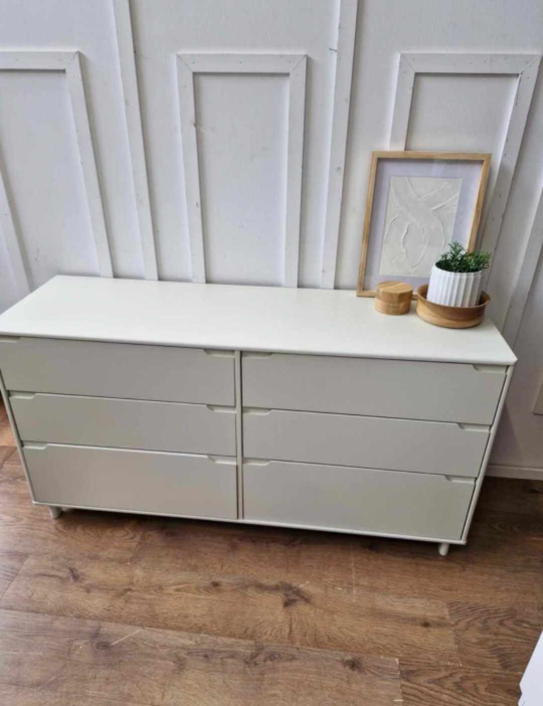 Chest of 6 Drawers, Greige Light Grey and Beige. John Lewis ANYDAY Format RRP £289