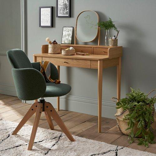 Oak Dressing table with extension and mirror