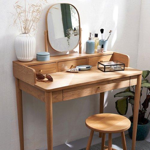 Oak Dressing table with extension and mirror