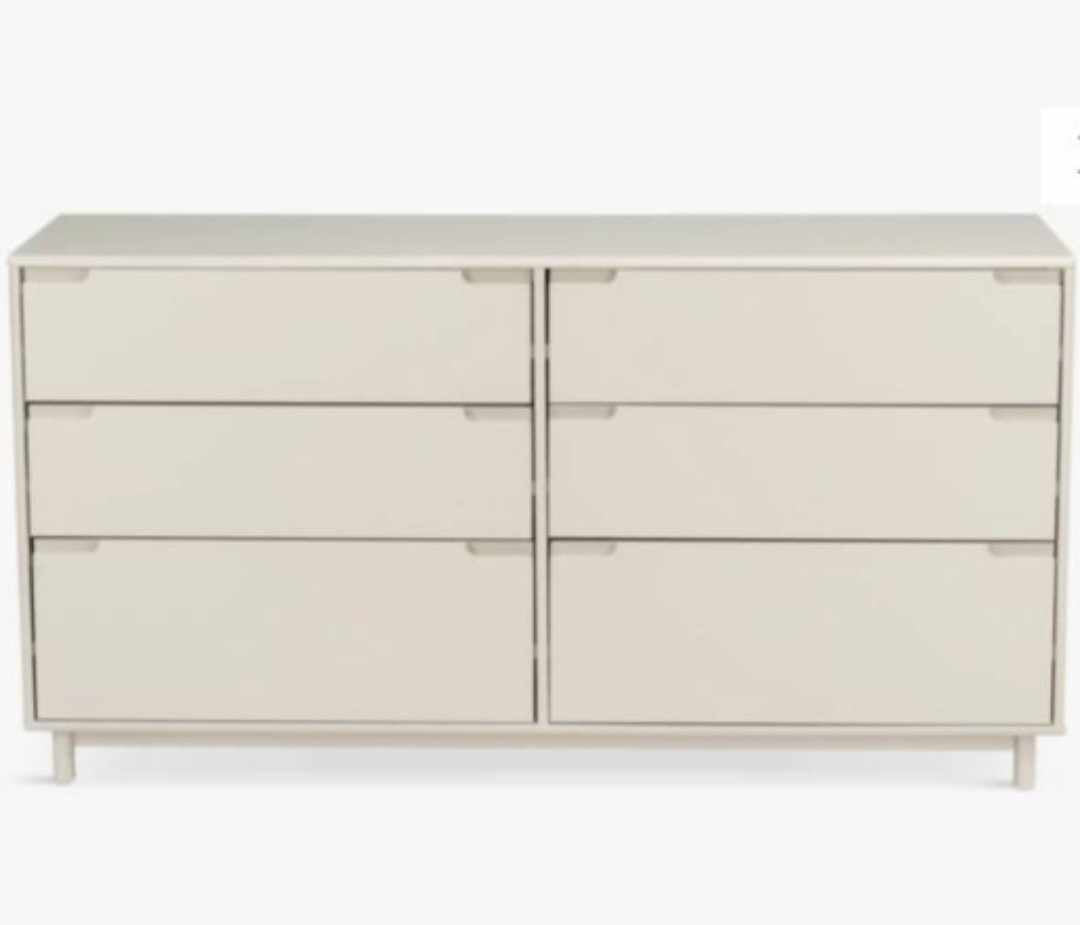 Chest of 6 Drawers, Greige Light Grey and Beige. John Lewis ANYDAY Format RRP £289