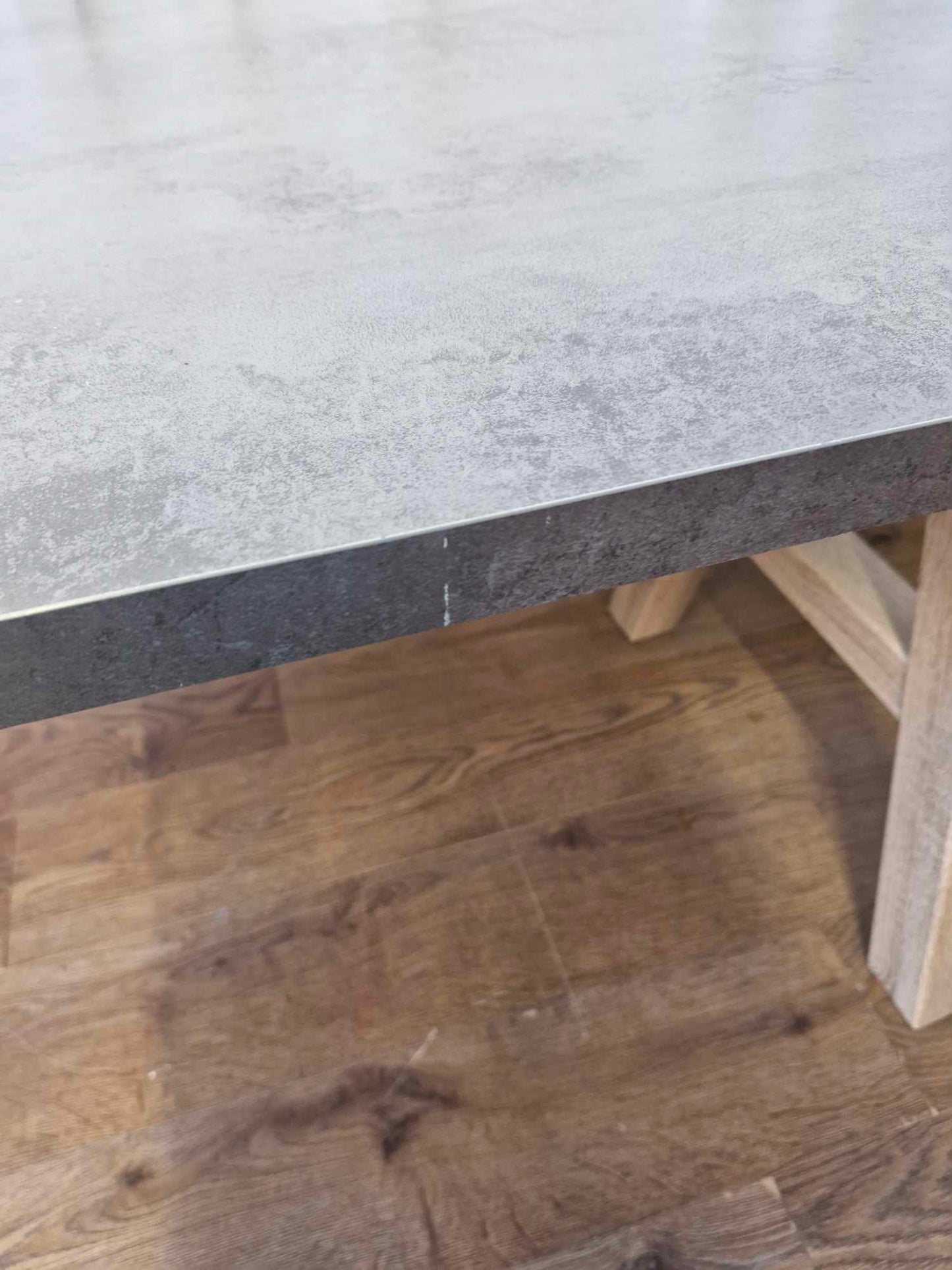 Large Desk Wood and Concrete Effect