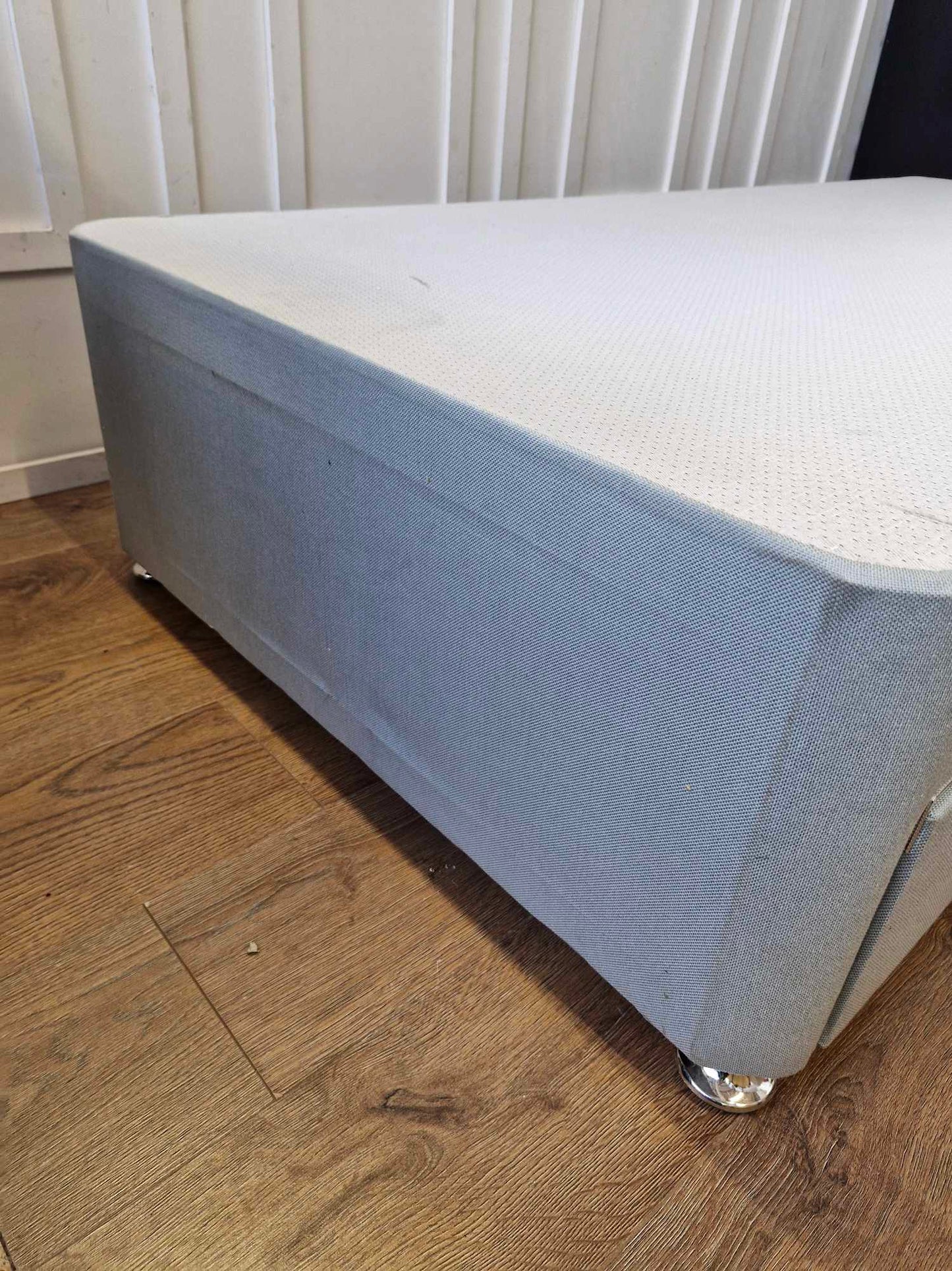 Single Divan with Storage base including headboard Pale Blue / Silentnight John Lewis