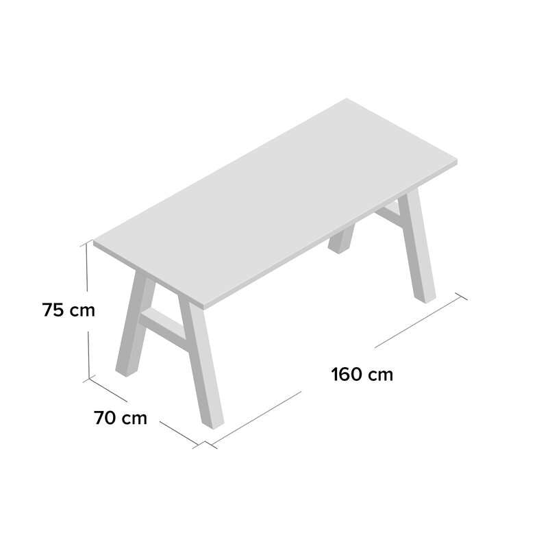 Large Desk Wood and Concrete Effect