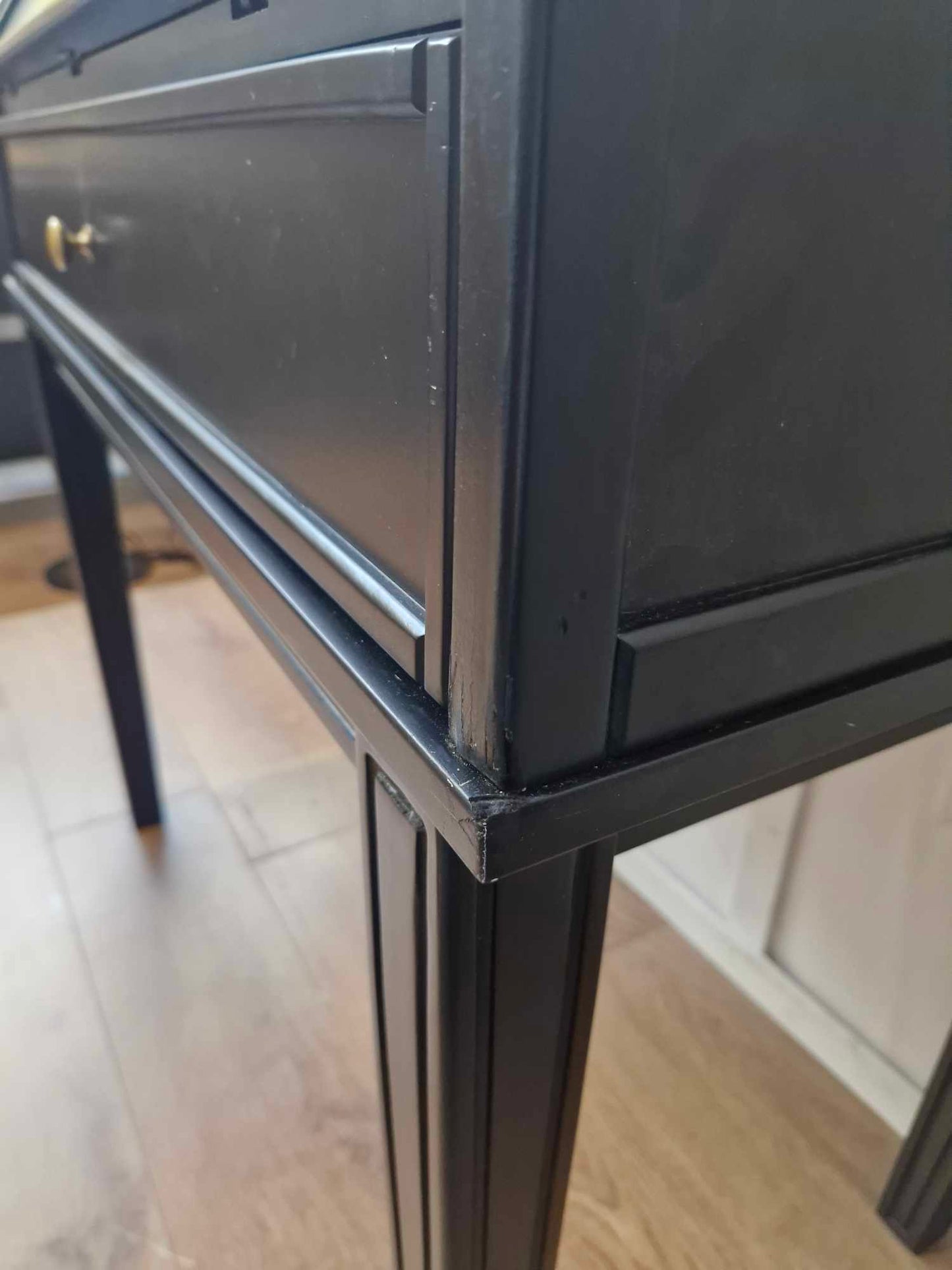 Black Bureau / Storage Cabinet with Desk