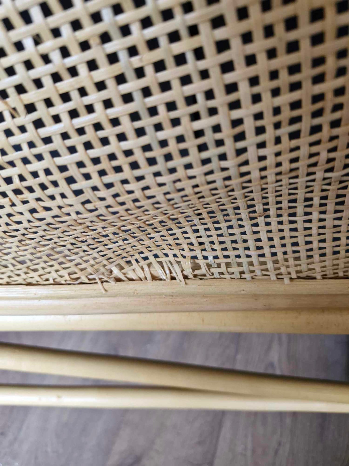 Vintage style KIng Rattan Headboard  / Sunburst Style La Redoute Flores