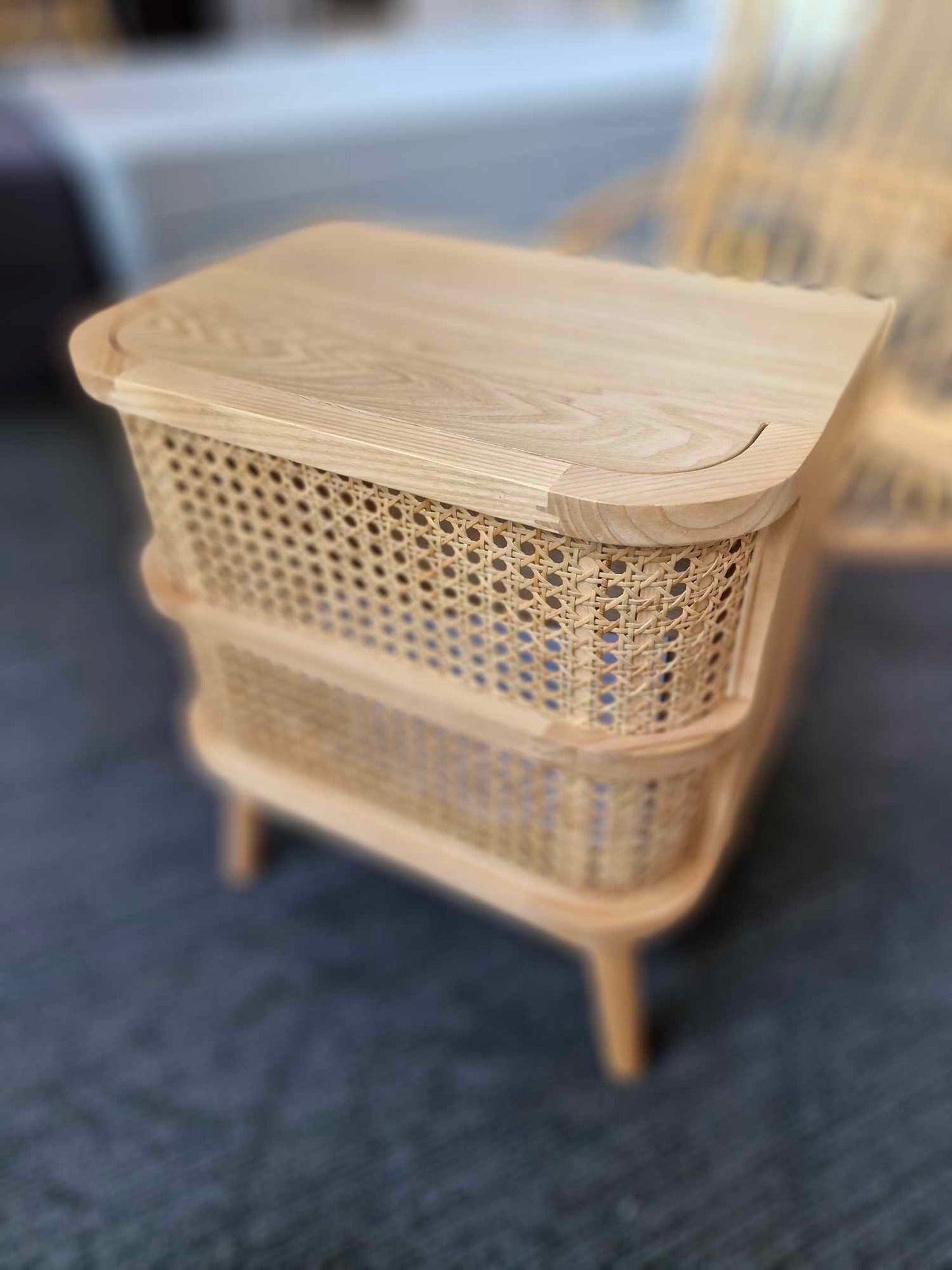 Cane Bedside Table with 1 Drawer / La Redoute Laora