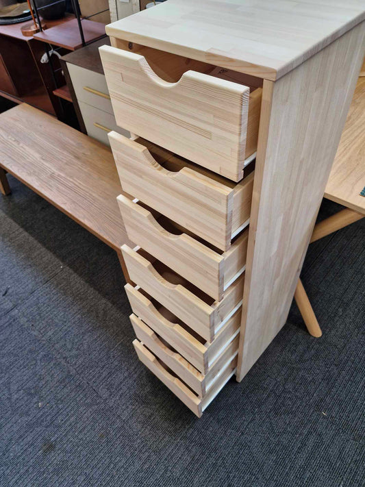 Solid wood tallboy / Tall Storage unit with drawers