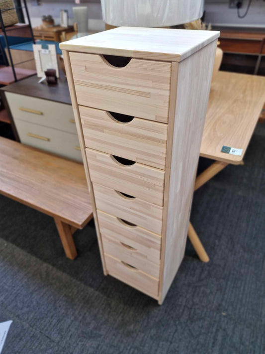 Solid wood tallboy / Tall Storage unit with drawers