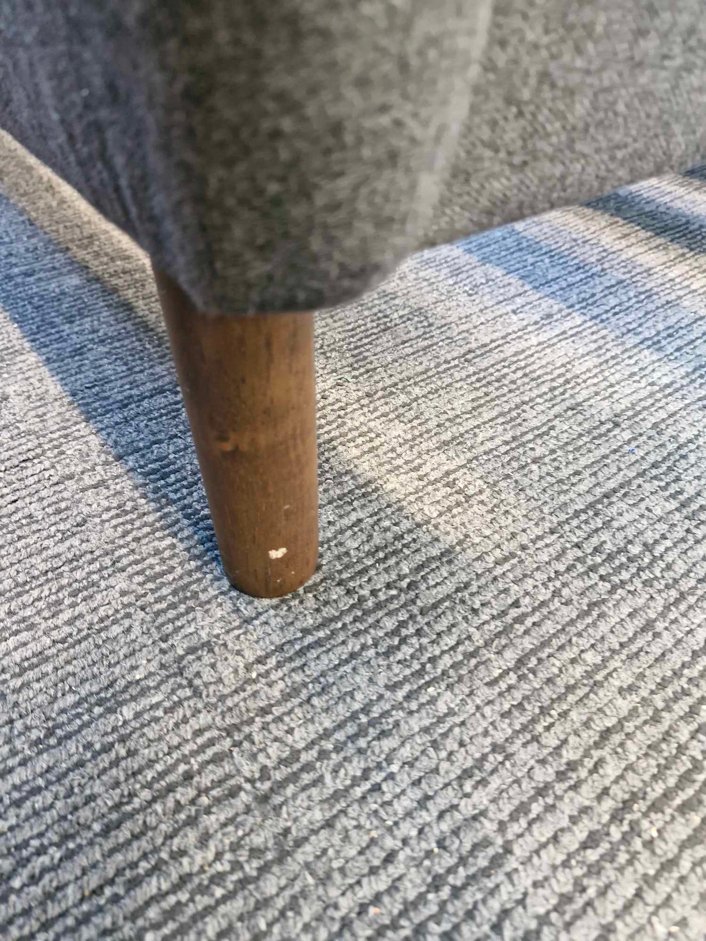 Small Double Dark Grey Bed / John Lewis Bonnie Brushed Tweed Charcoal