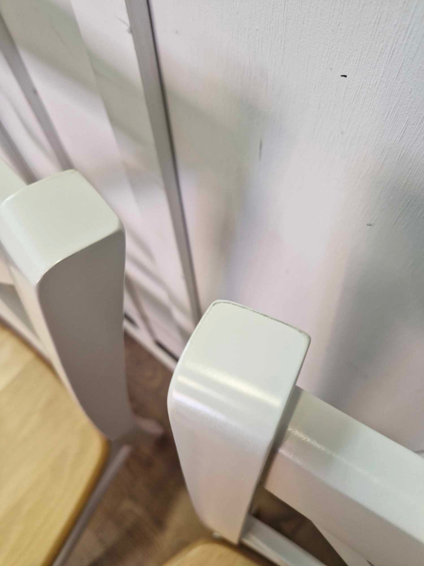 Set of 2 cross back dining chairs, Cream and Wood / John Lewis Clayton RRP £199