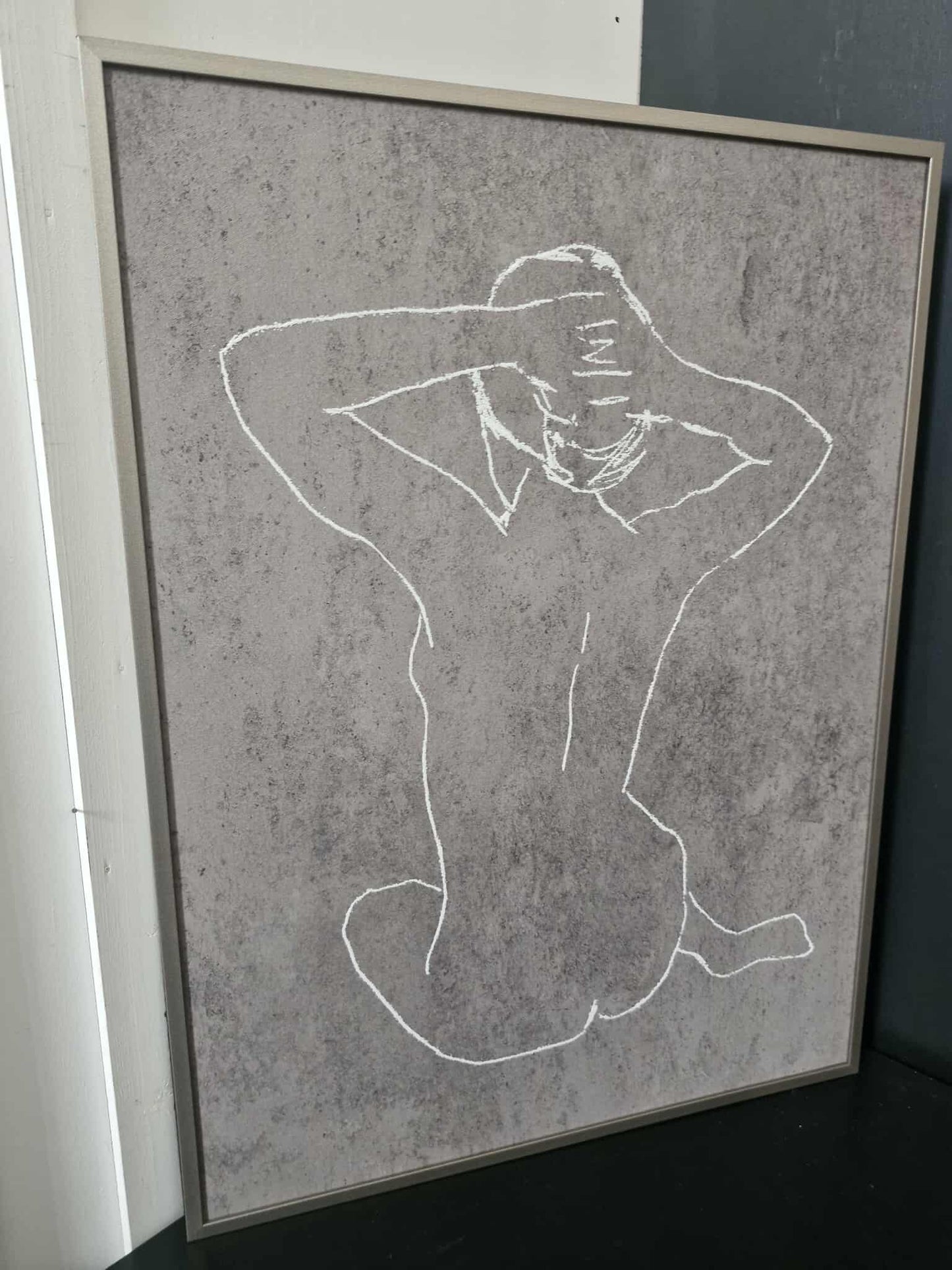 Brown and white framed canvas (Copy)