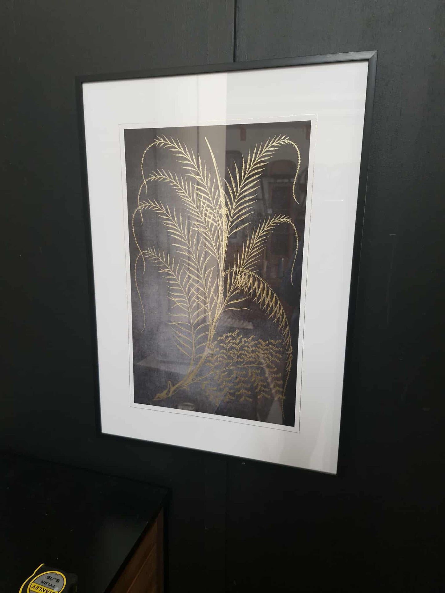 Black and Gold Wall Art / Fern 1