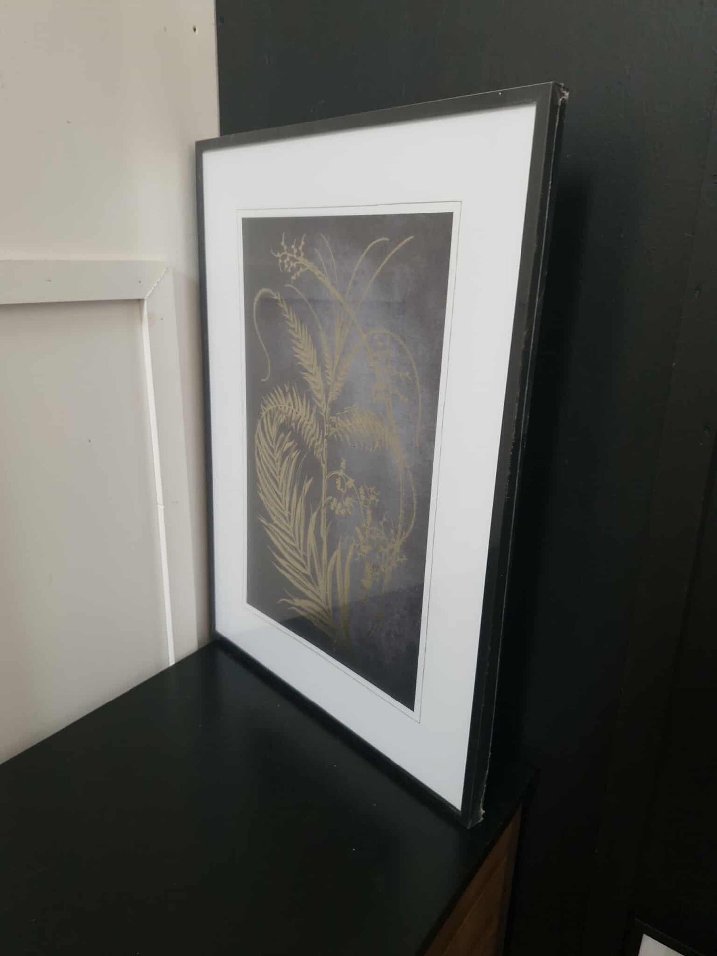 Black and Gold Wall Art / Fern 2