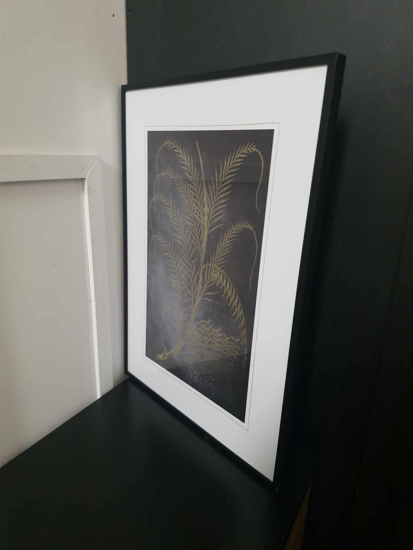 Black and Gold Wall Art / Fern 1