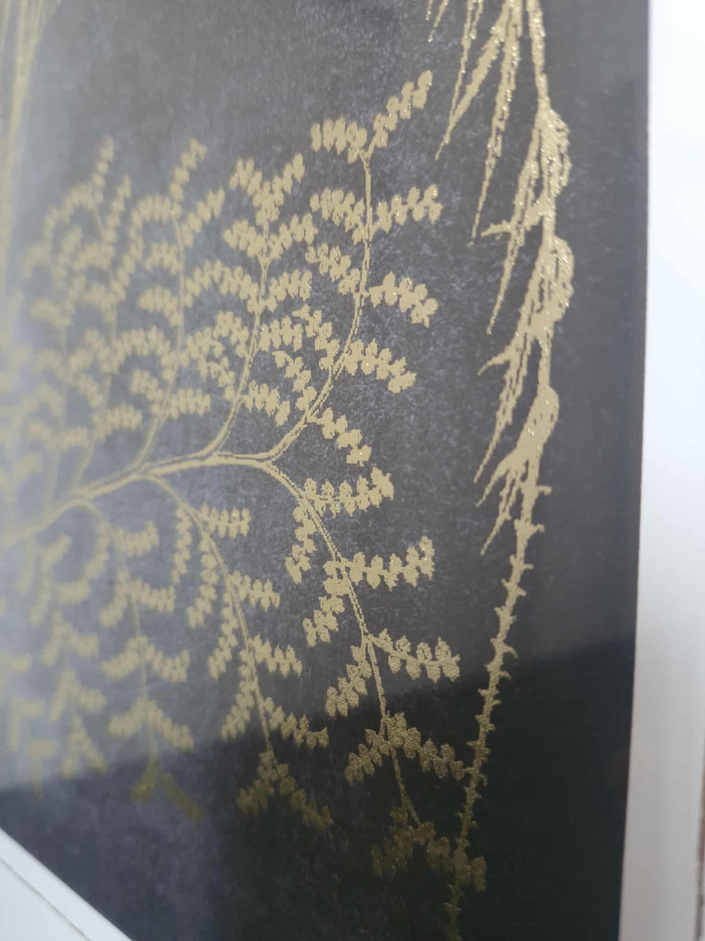 Black and Gold Wall Art / Fern 1