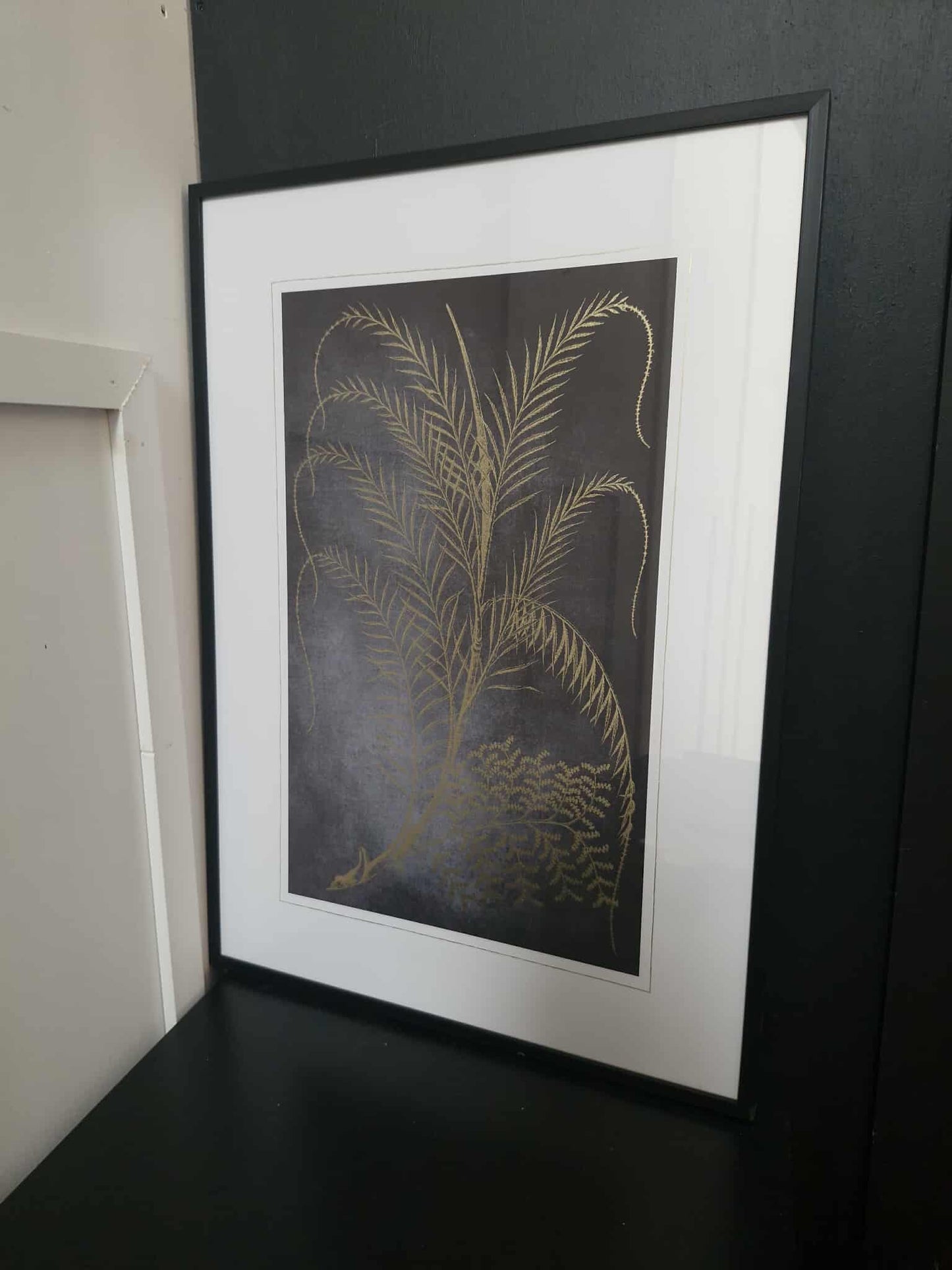Black and Gold Wall Art / Fern 1