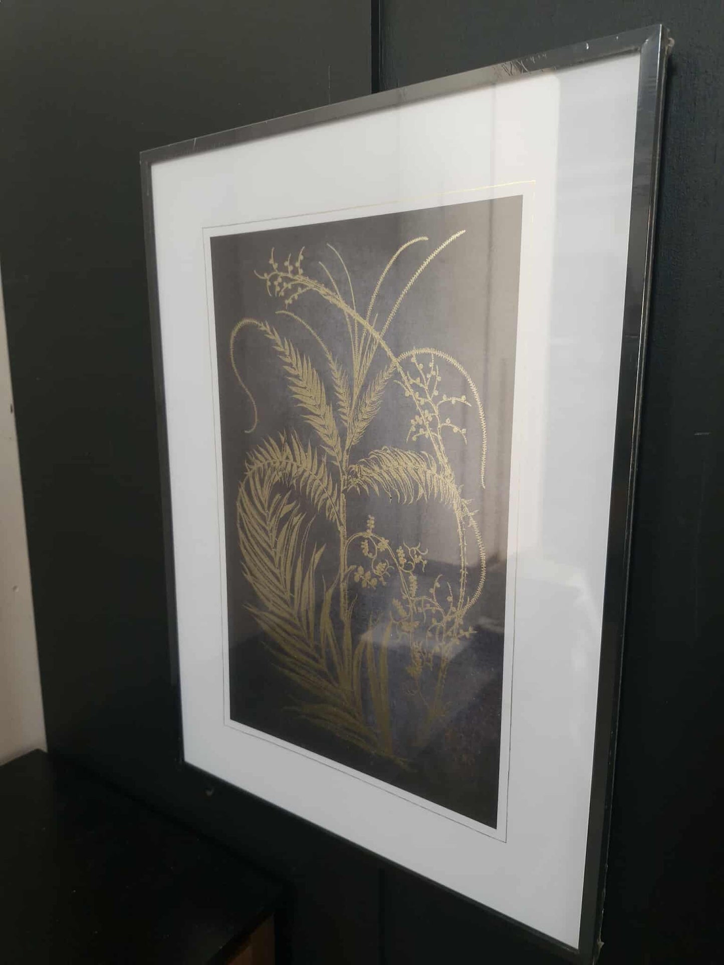 Black and Gold Wall Art / Fern 2