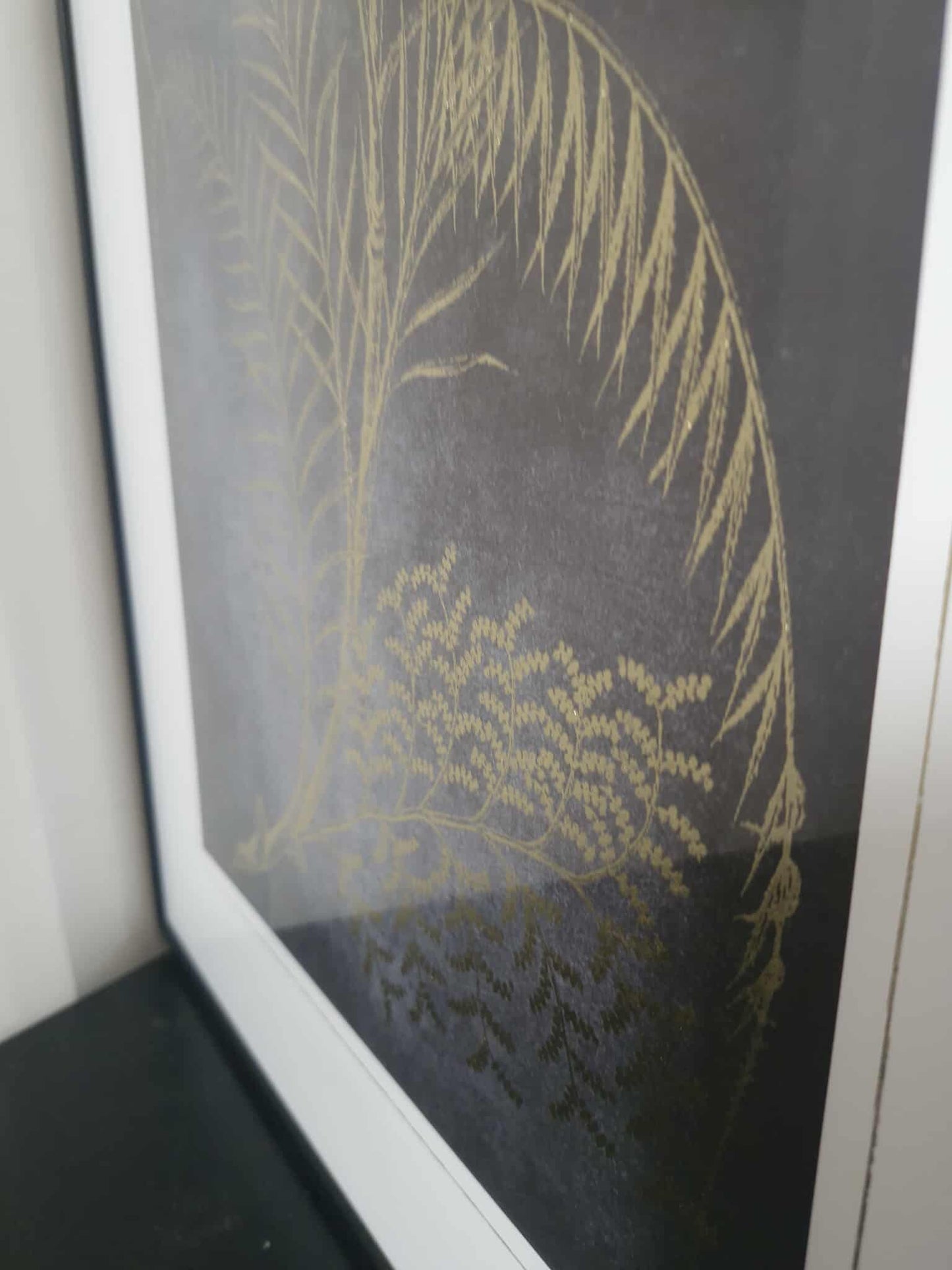 Black and Gold Wall Art / Fern 1
