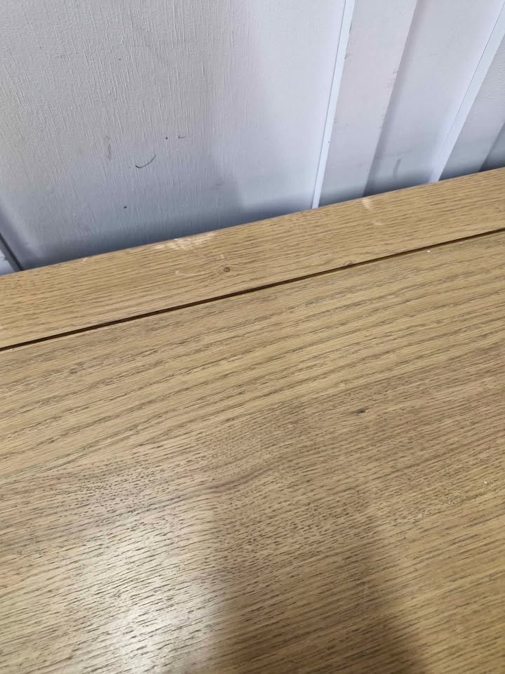Solid Oak and Blue Chest of Drawers