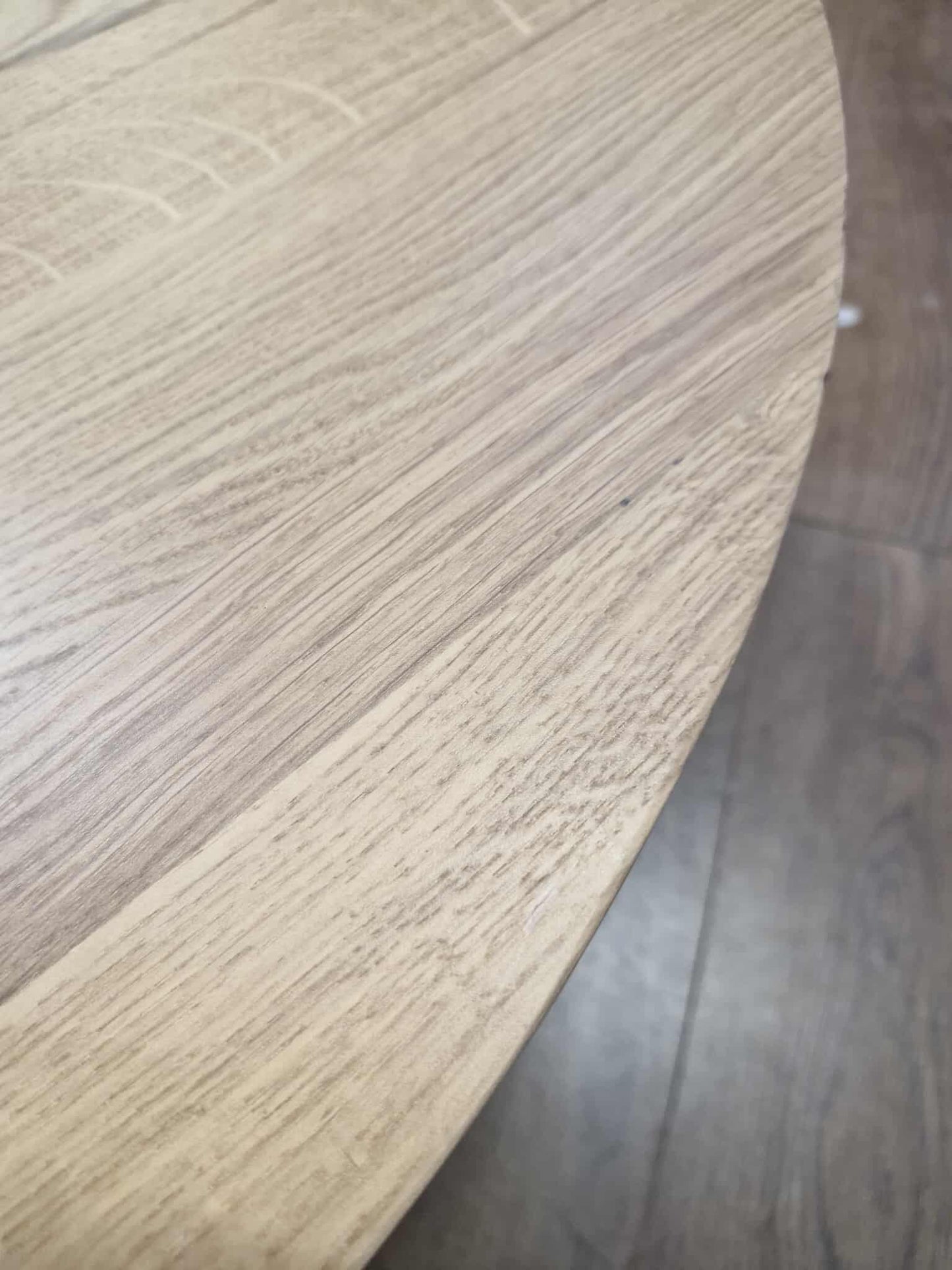 Solid Oak Round Coffee Table with storage