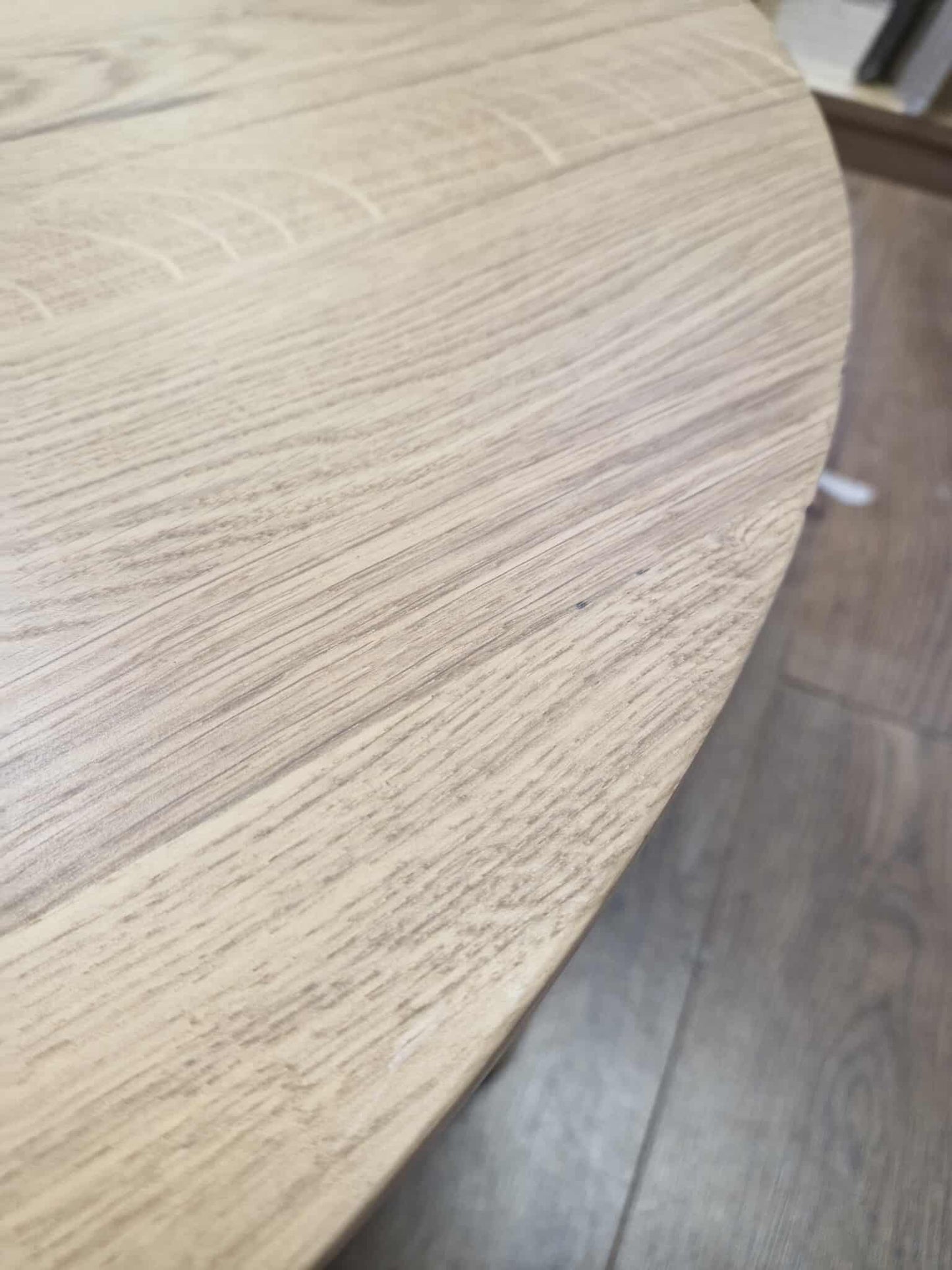 Solid Oak Round Coffee Table with storage