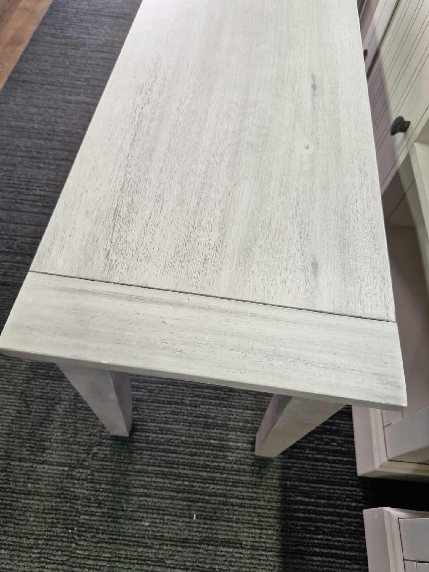 Light Grey solid wood Dining Bench 120cm
