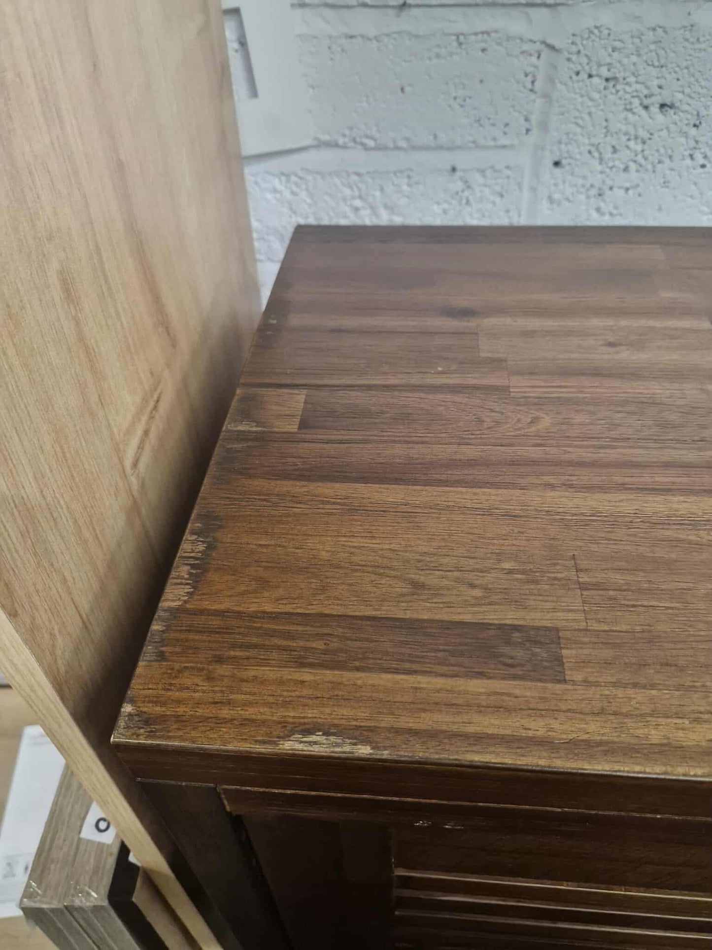 Solid Dark Wood  Wideboy Chest / Wide and Tall cabinet with doors and drawers / Oak Furnitureland Detroit (Copy)