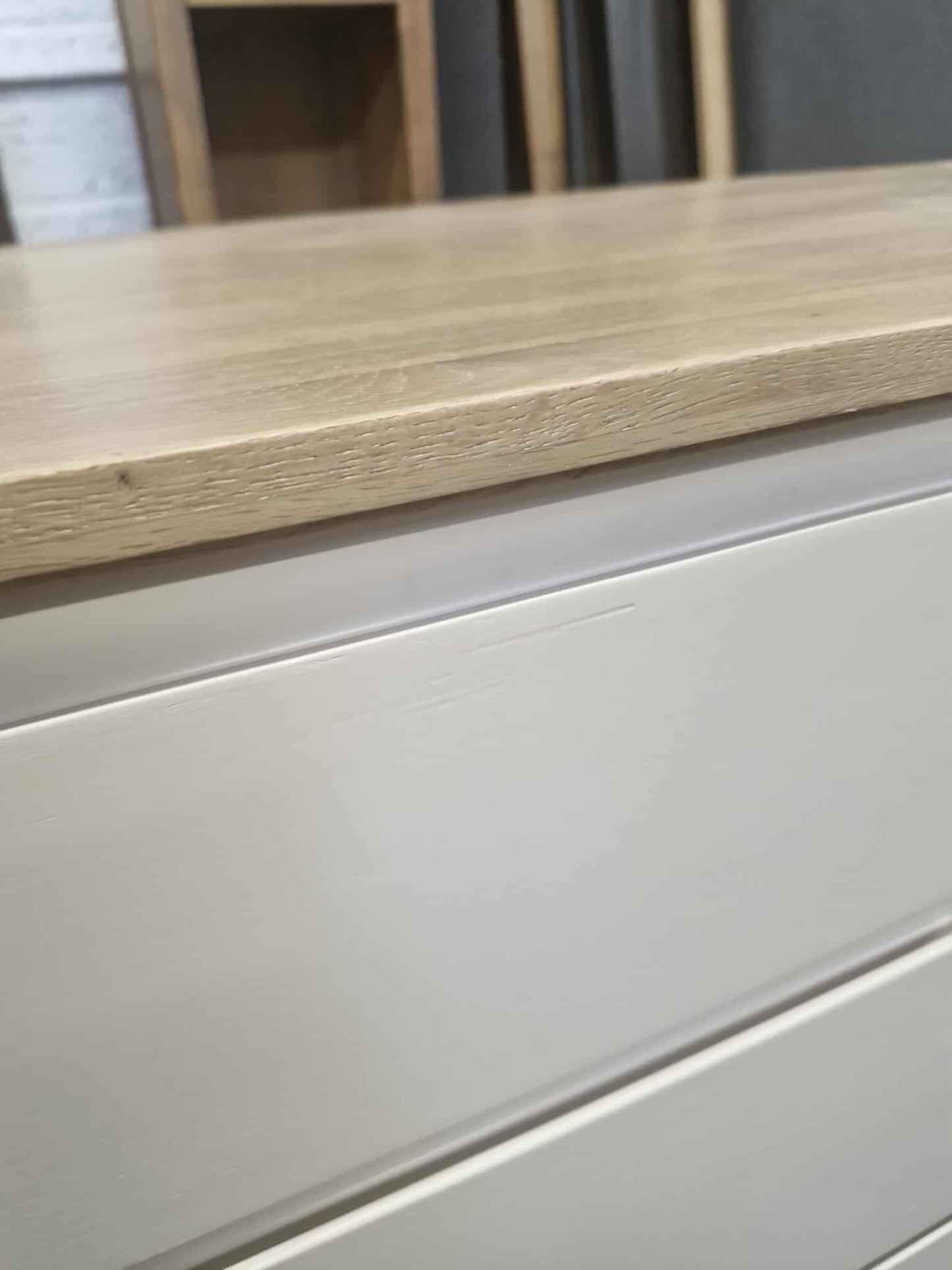 Chest of Drawers 2+3 / Smoked Oak and Natural Stone / Oak FurnitureLand Otto