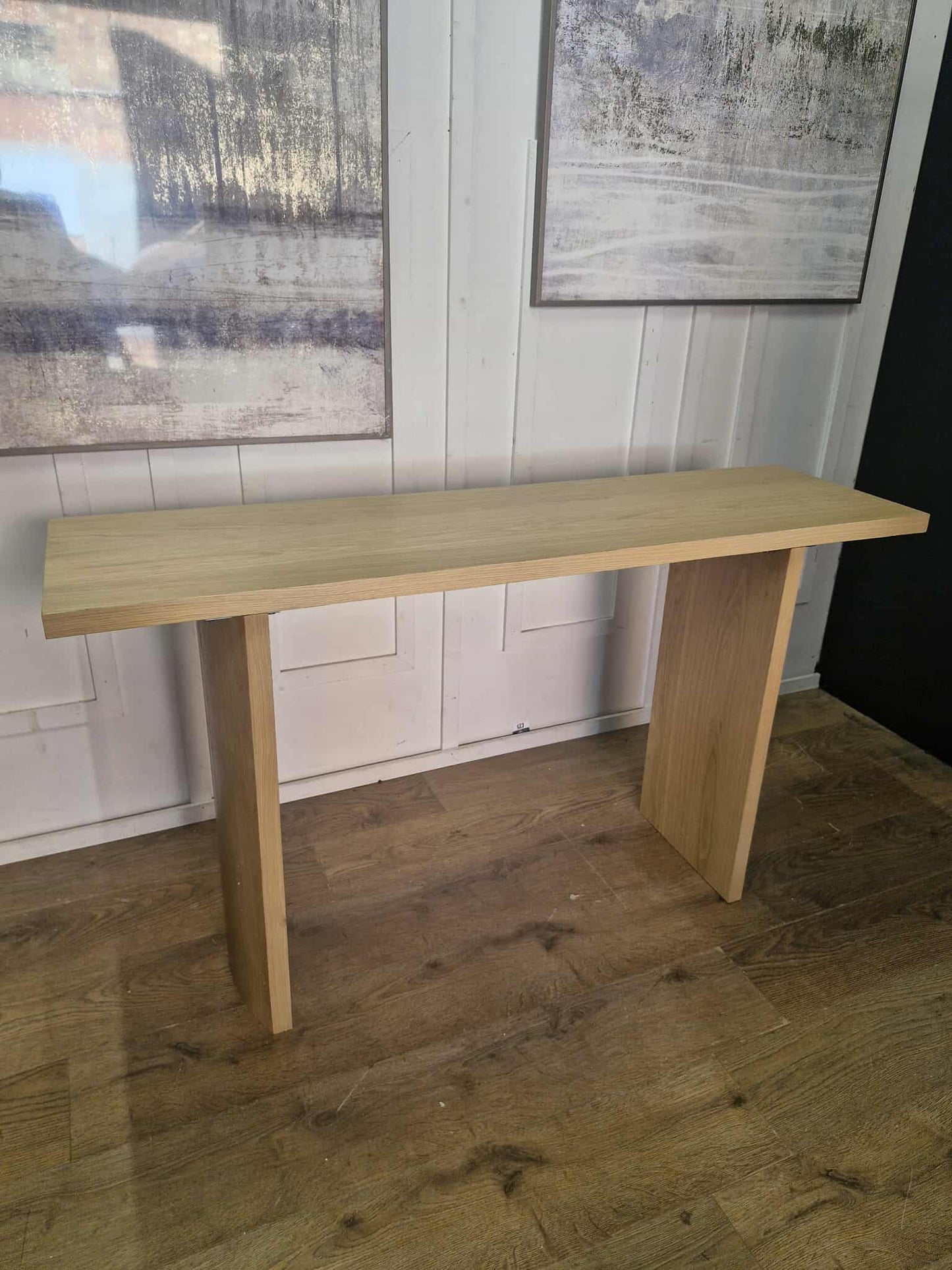 Large Oak Console Table 140cm / Half-moon design