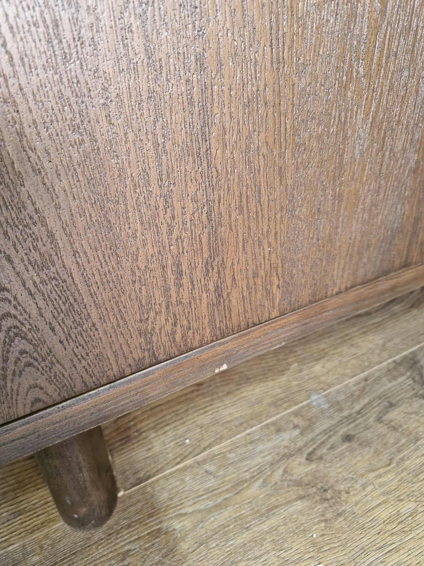 Dark Wood Walnut 2 Door Cupboard / Small Sideboard