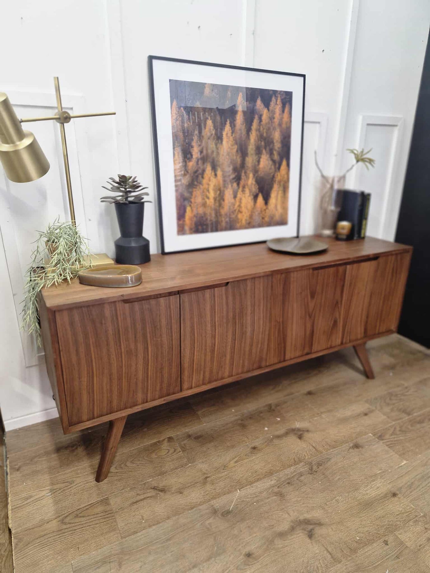 Large Dark wood Sideboard 4 doors