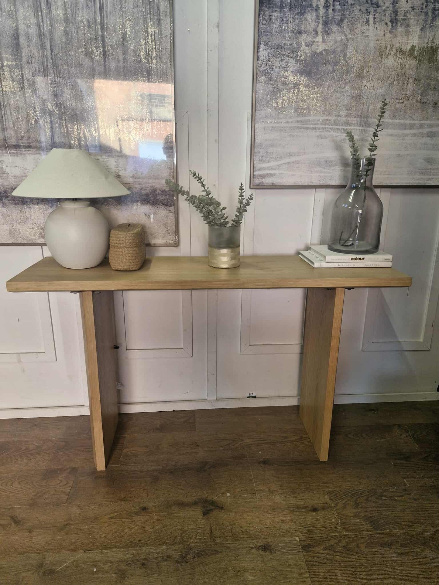 Large Oak Console Table 140cm / Half-moon design
