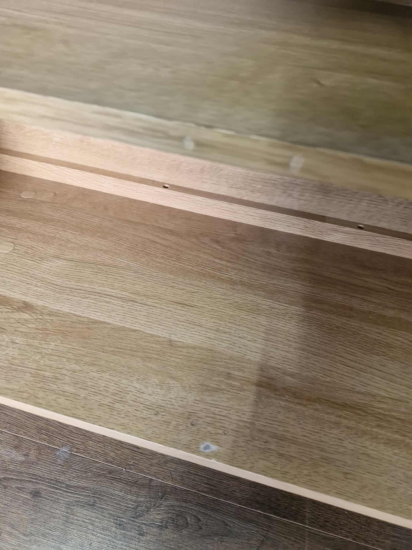 Oak Small Sideboard / Cabinet with Half Moon details