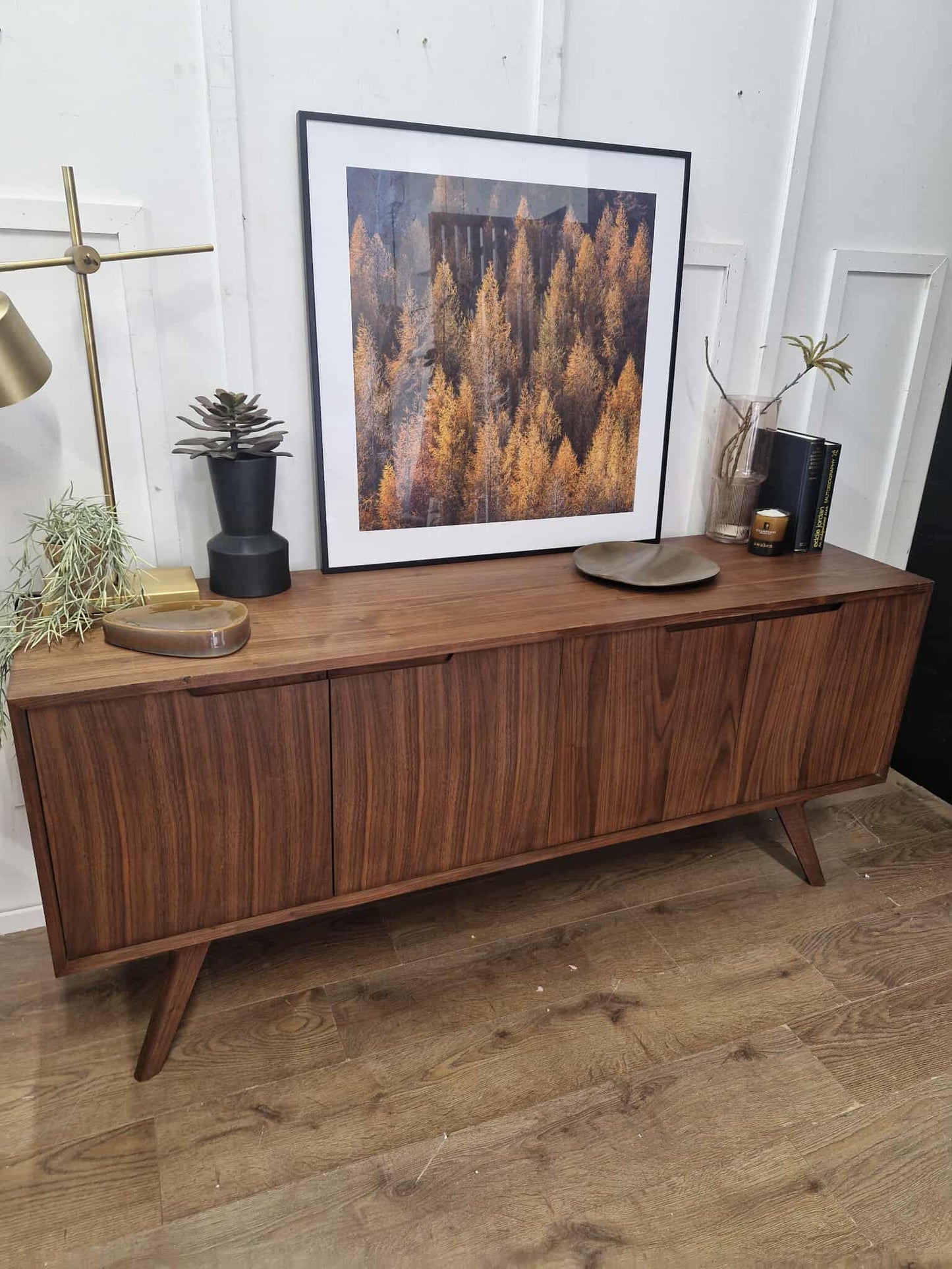 Large Dark wood Sideboard 4 doors