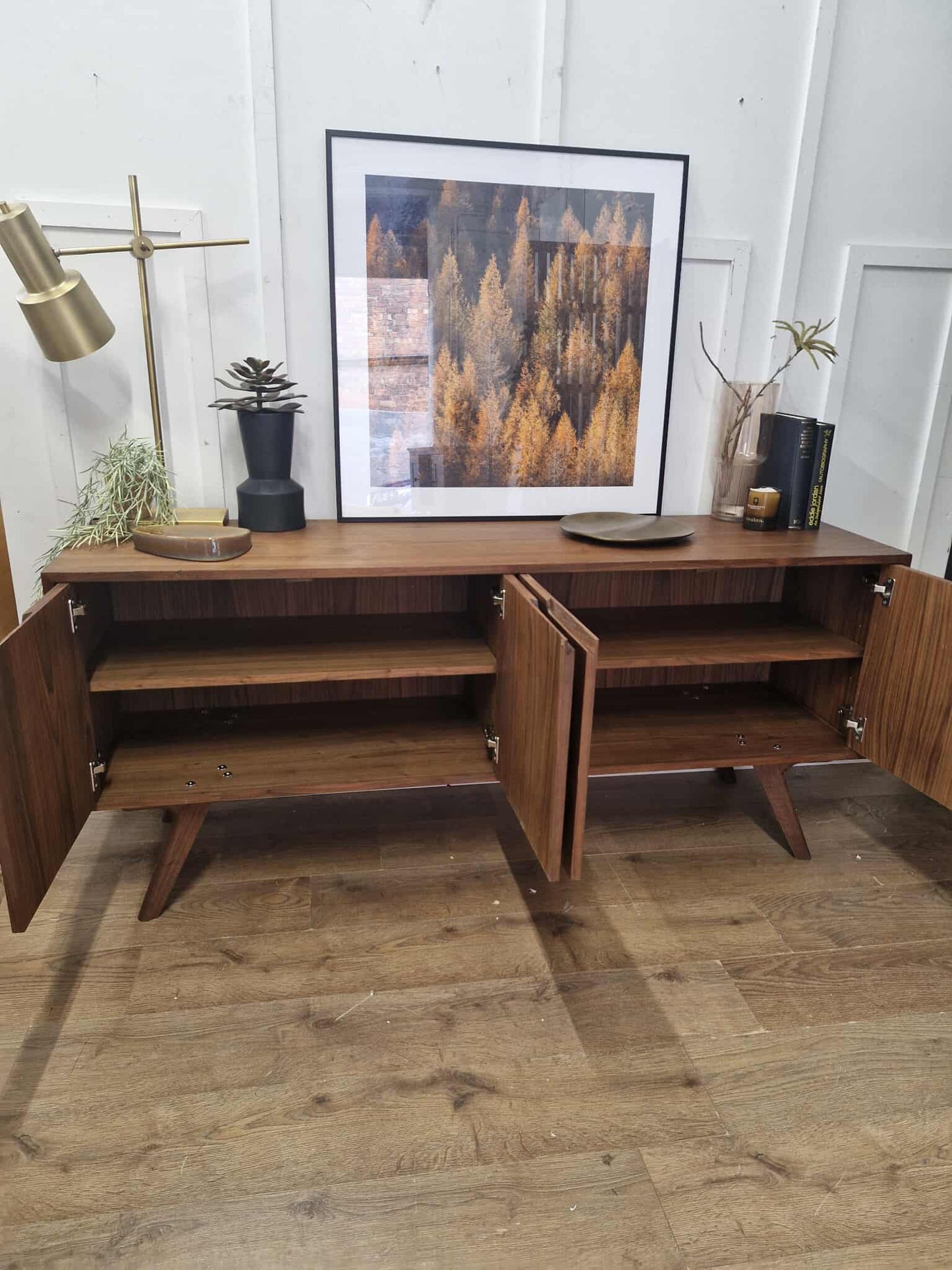 Large Dark wood Sideboard 4 doors