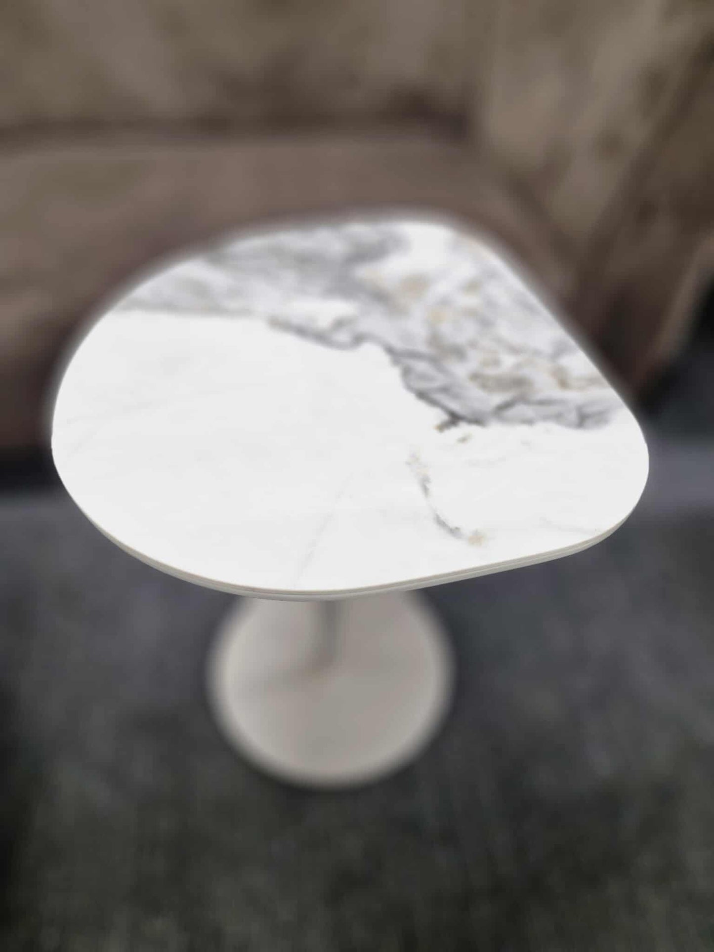 Marble Effect Stone Side Table
