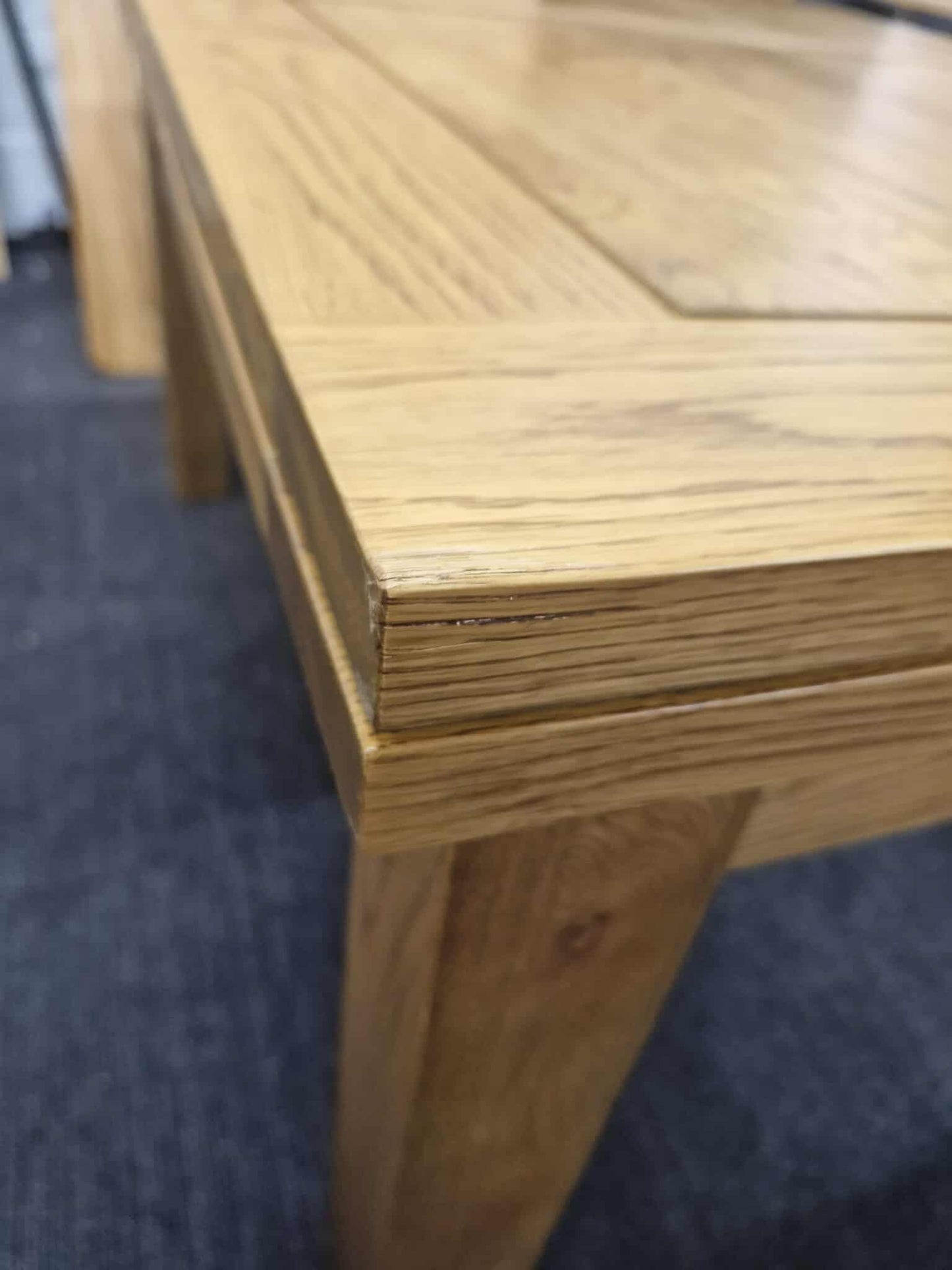 Rustic Solid Oak Extending Dining Table / 6-8 seater