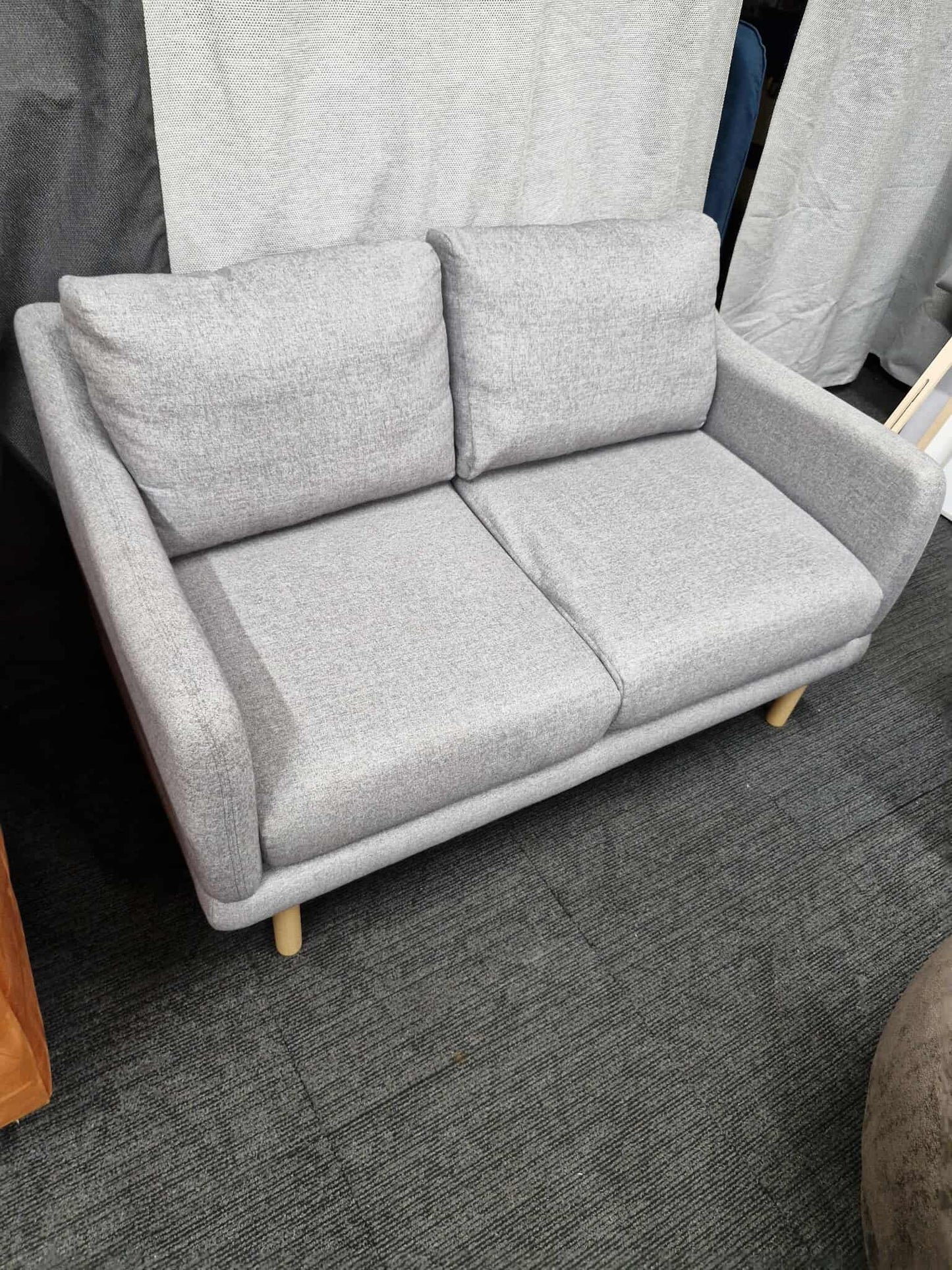 Small Grey 2 Seater Sofa /  John Lewis Sweep