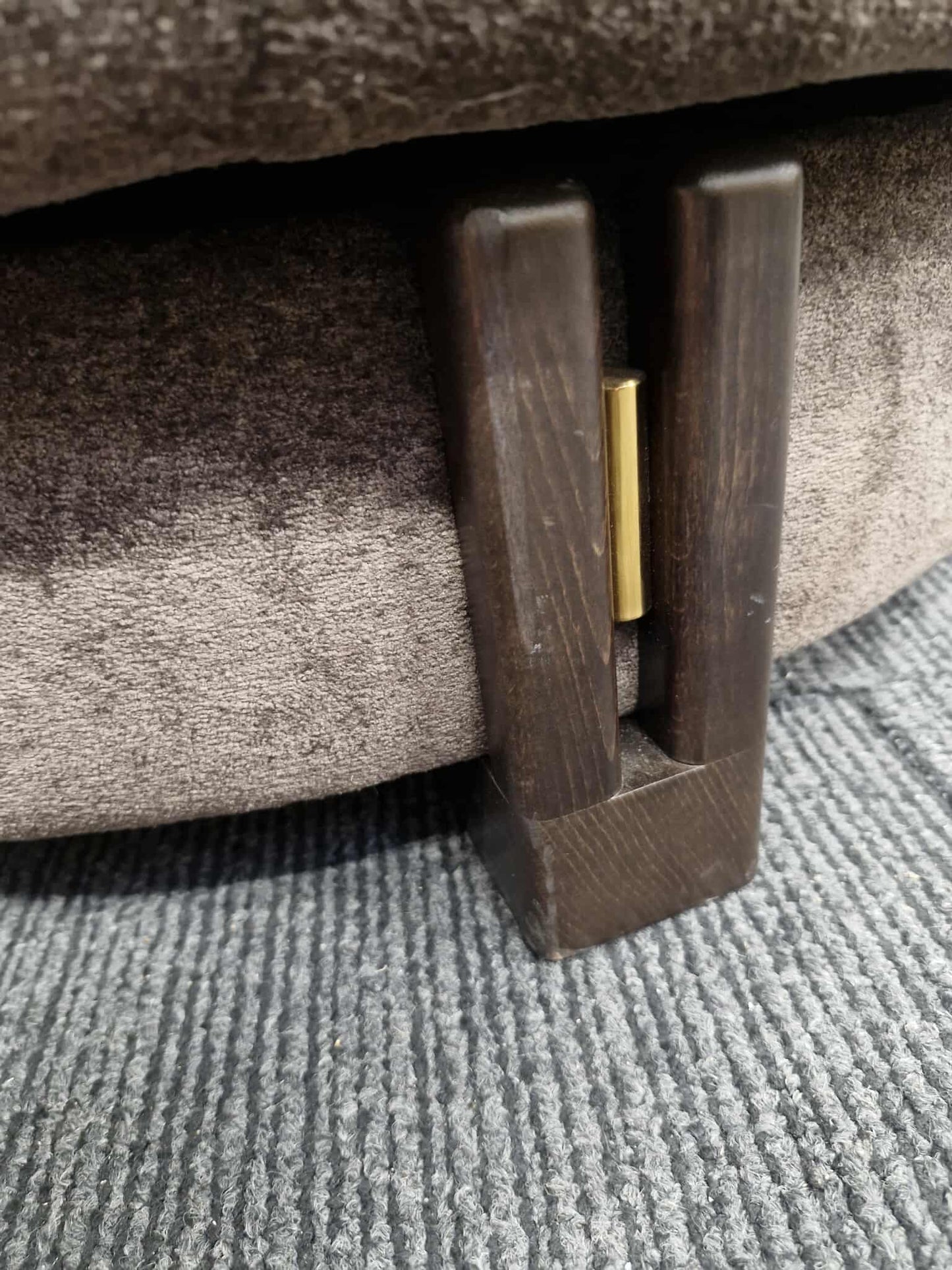 Brown Mocha Round Swivel Footsool / DFS Ted Baker Grove