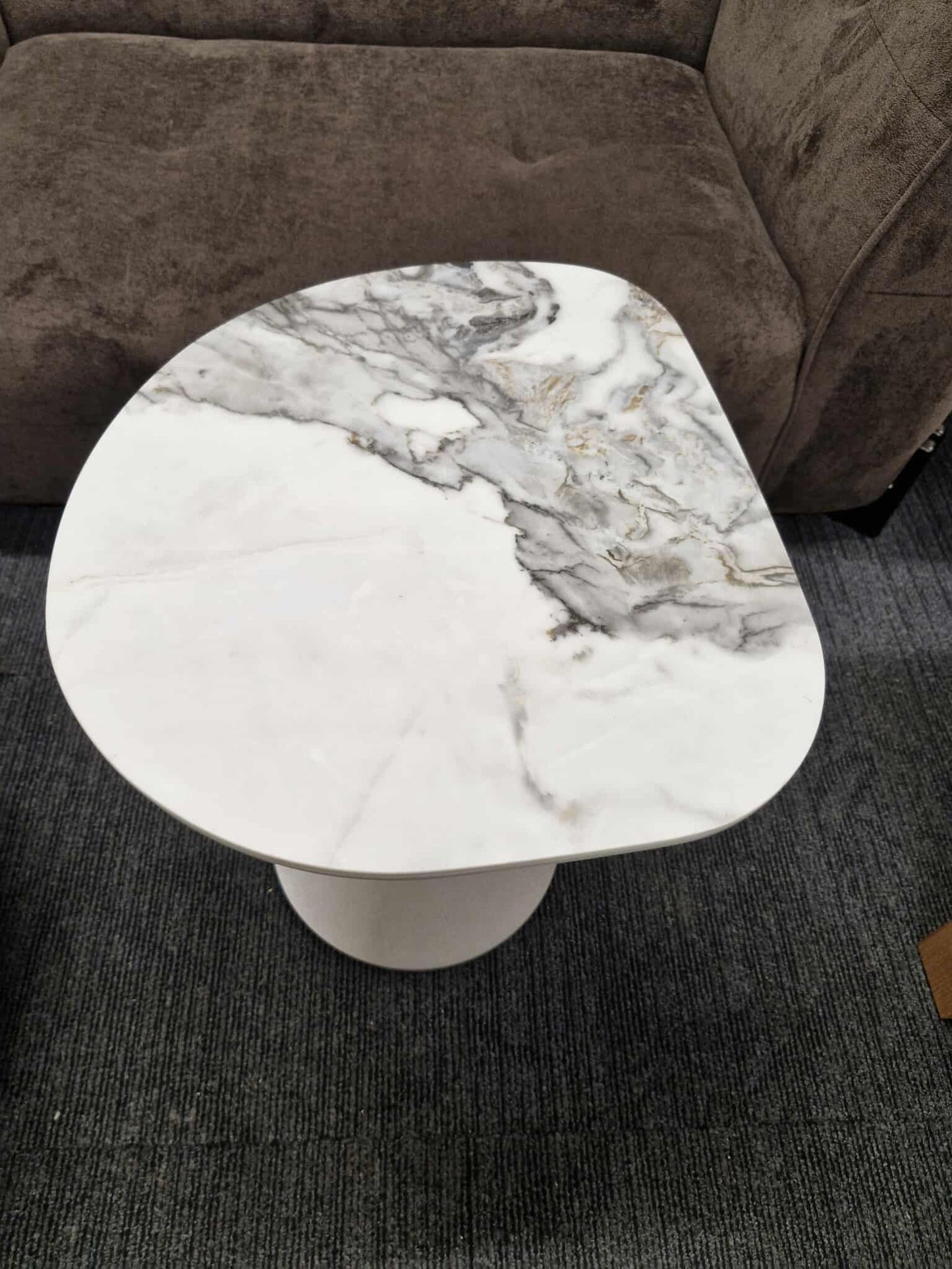 Marble Effect Stone Side Table