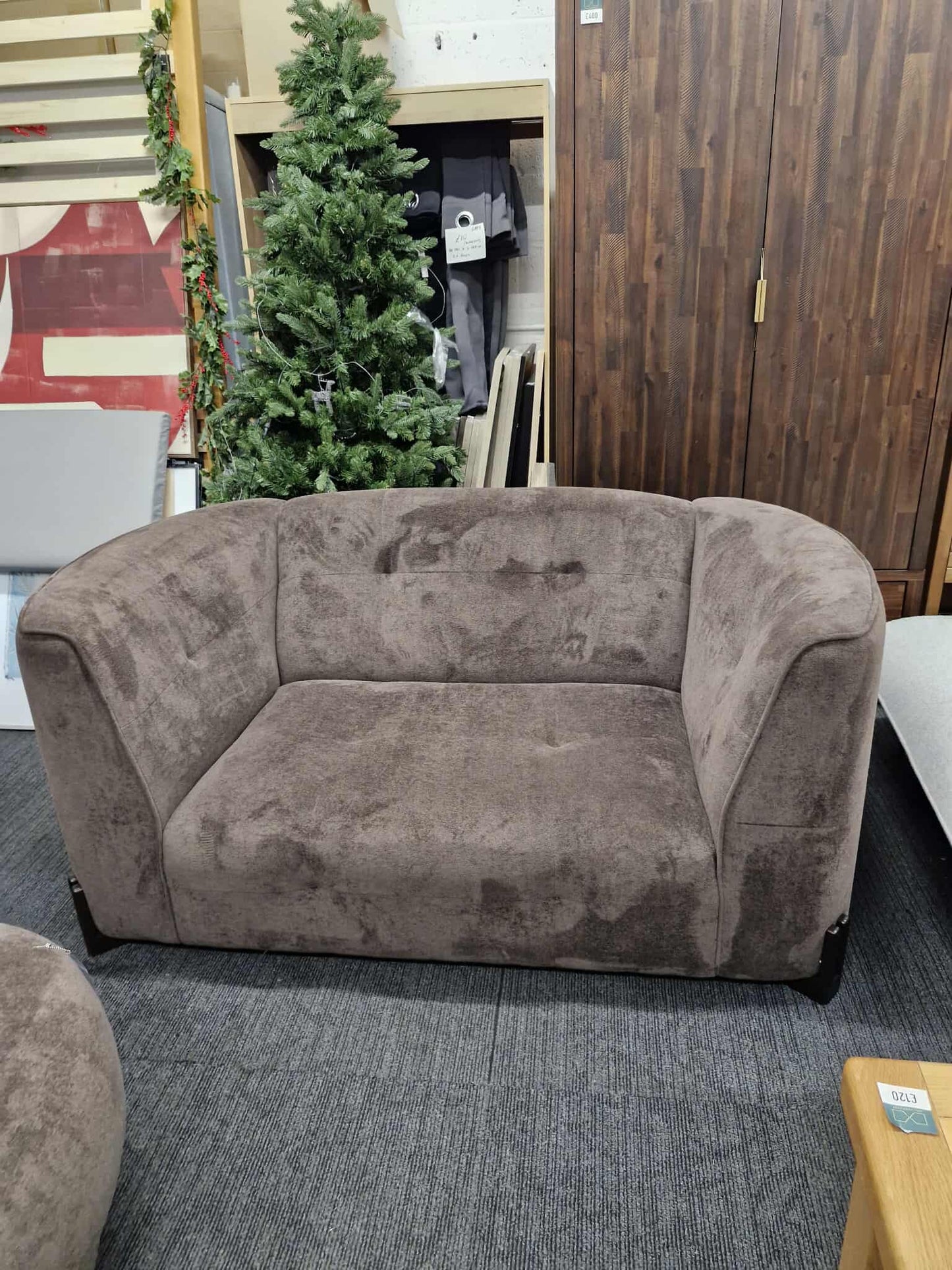 Brown Mocha Cuddler Small Sofa / DFS Ted Baker Grove