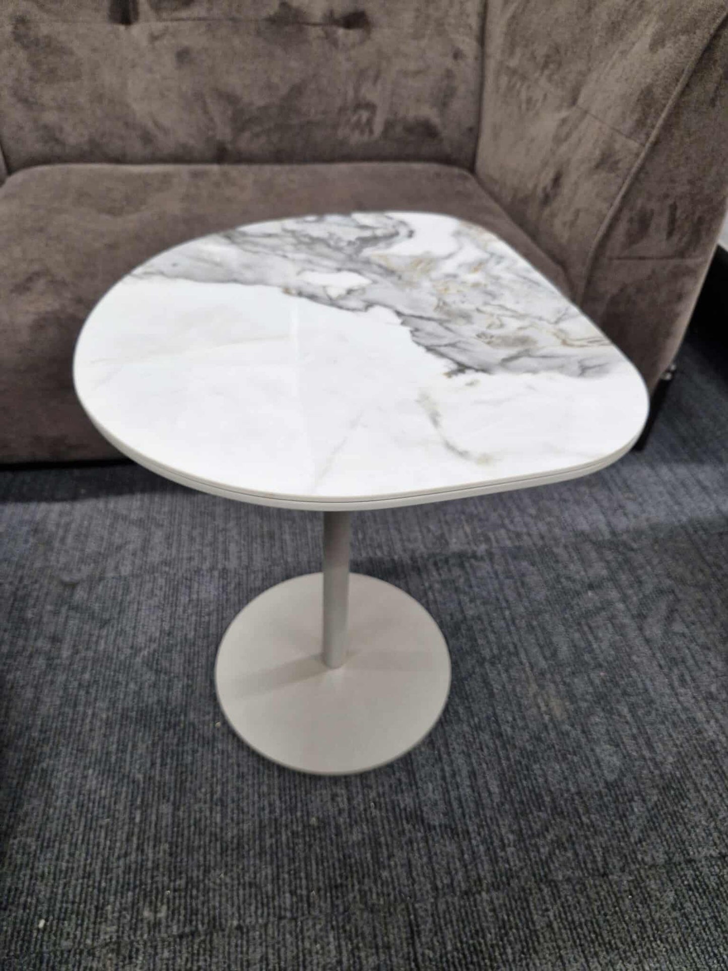 Marble Effect Stone Side Table