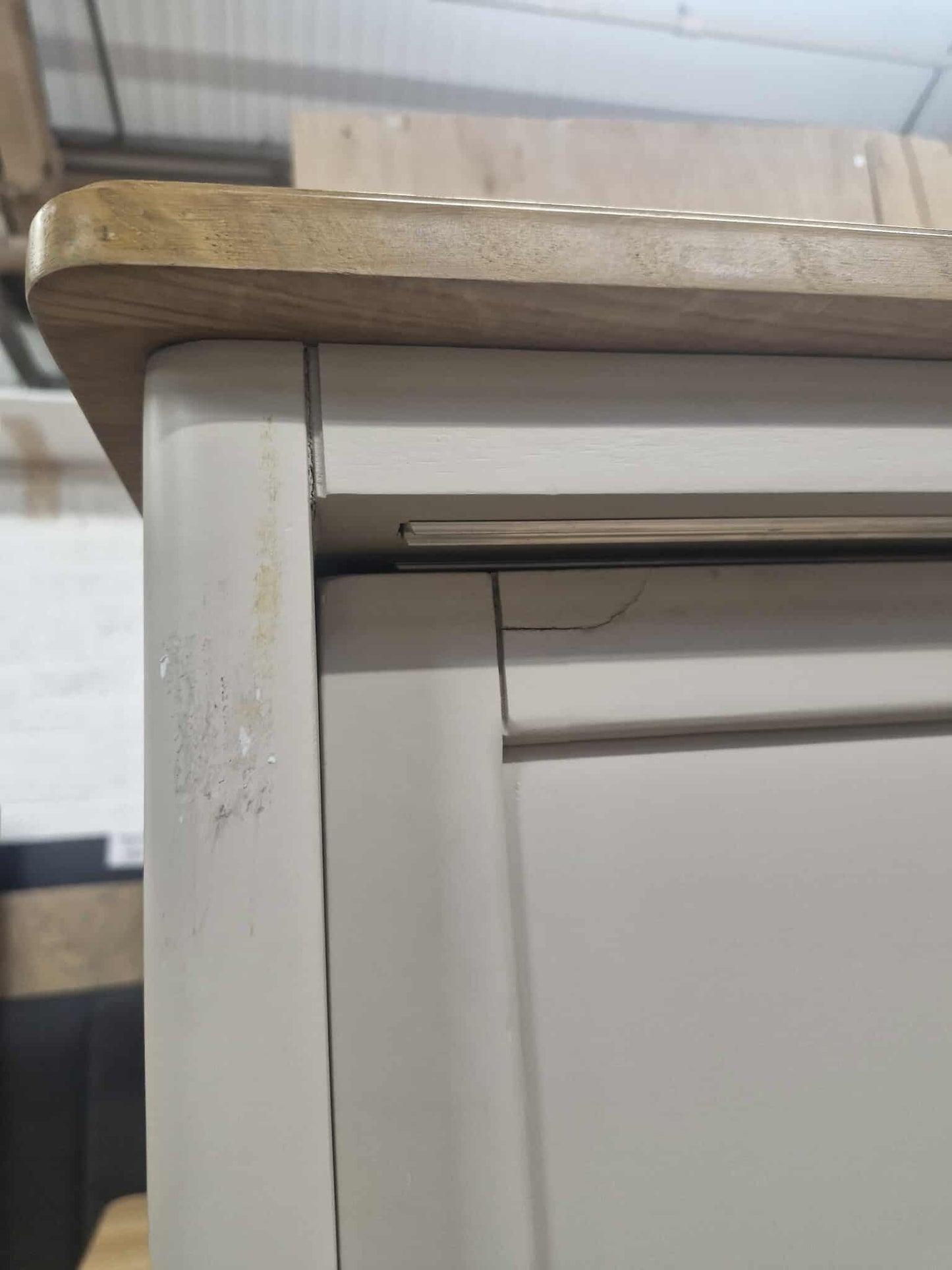 Solid Wood Double Wardrobe / Grey and Oak Wood / Oak Furnitureland Henley