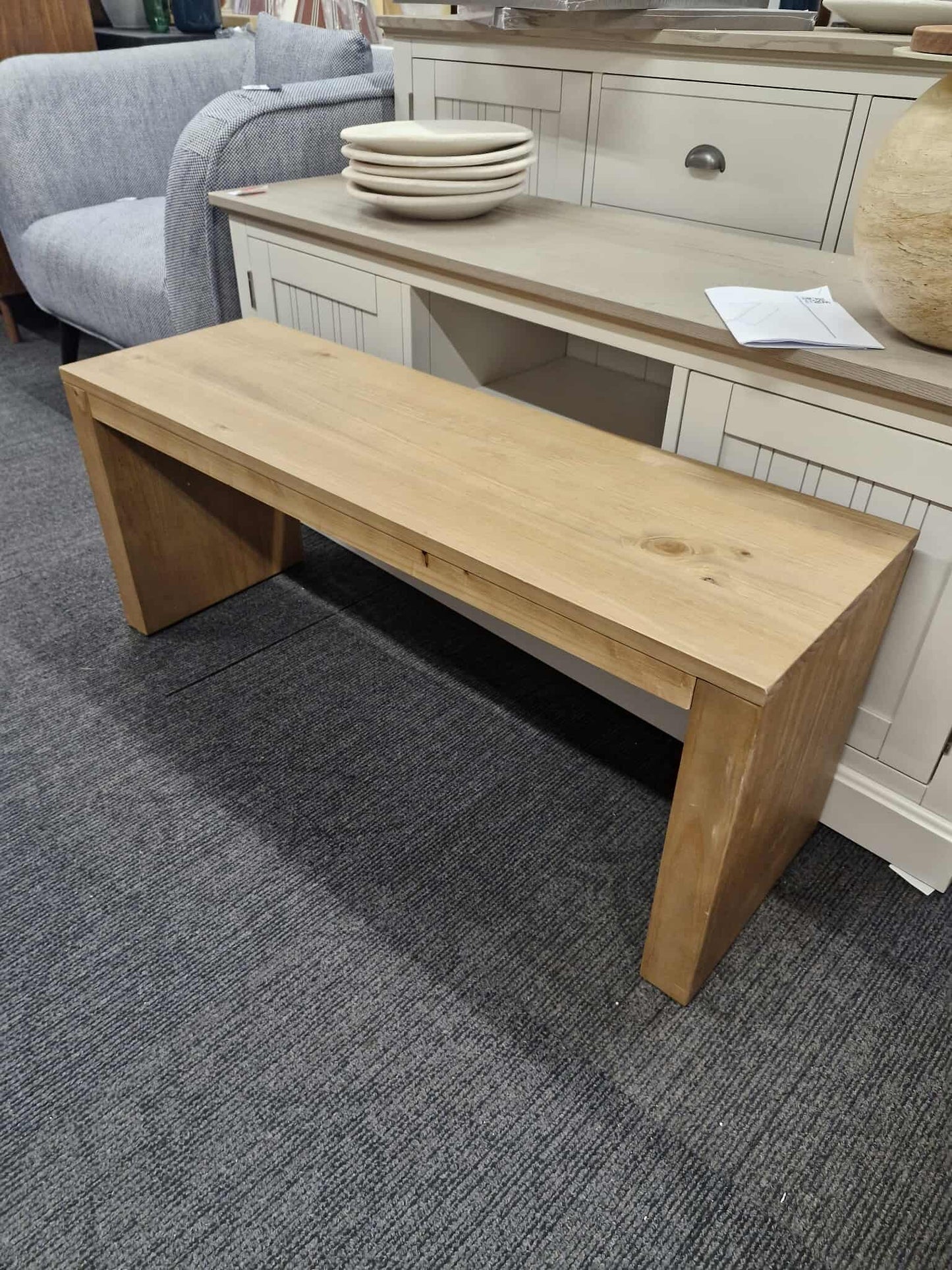 Solid Pine Bench 110cm