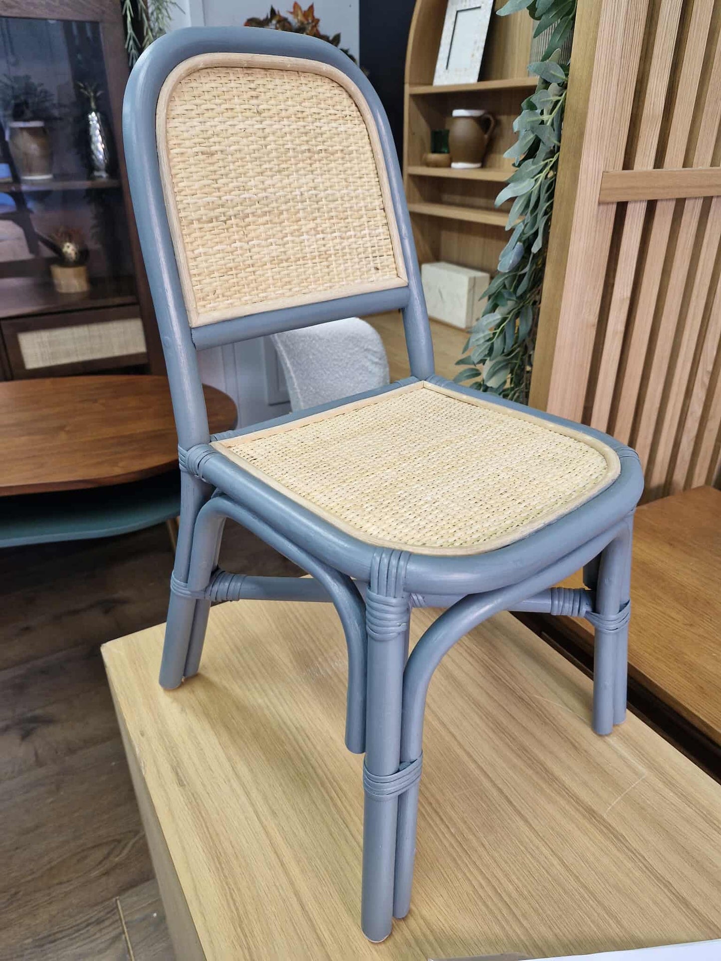 Kids Rattan and Blue Chair