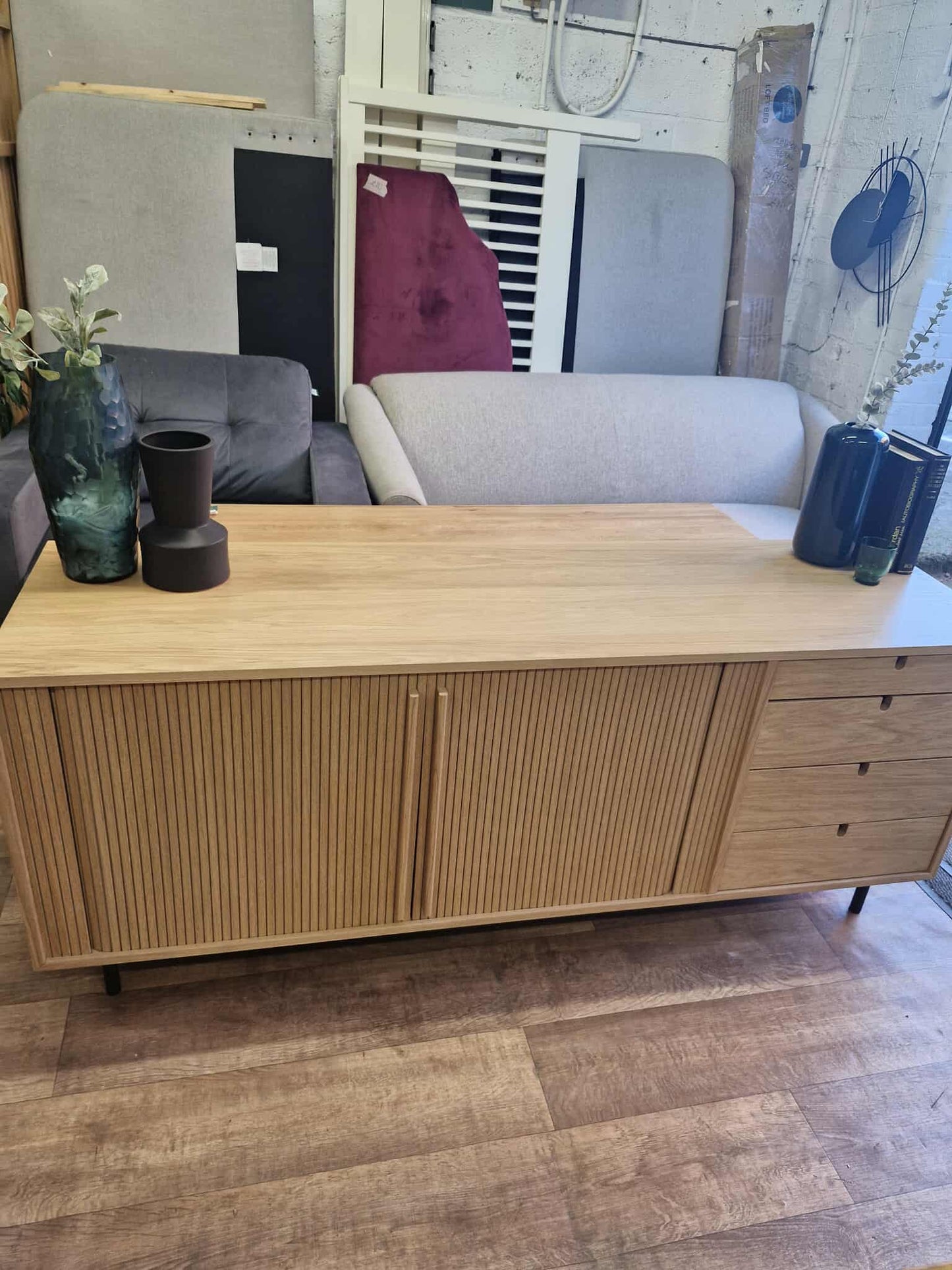 Oak Sideboard with sliding doors and drawers