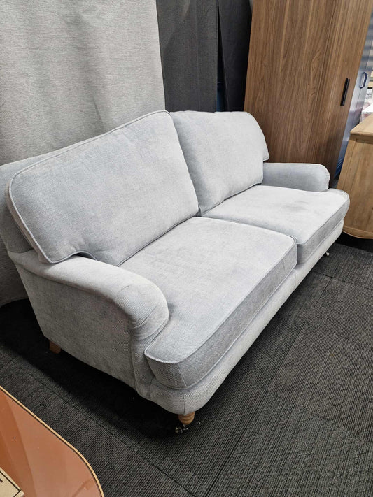 Medium 2 Seater Sofa / Pale Blue and Oak / John Lewis Laura Ashley Lynden