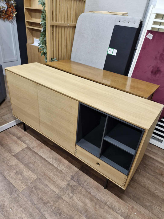 Oak and Grey Large Sideboard