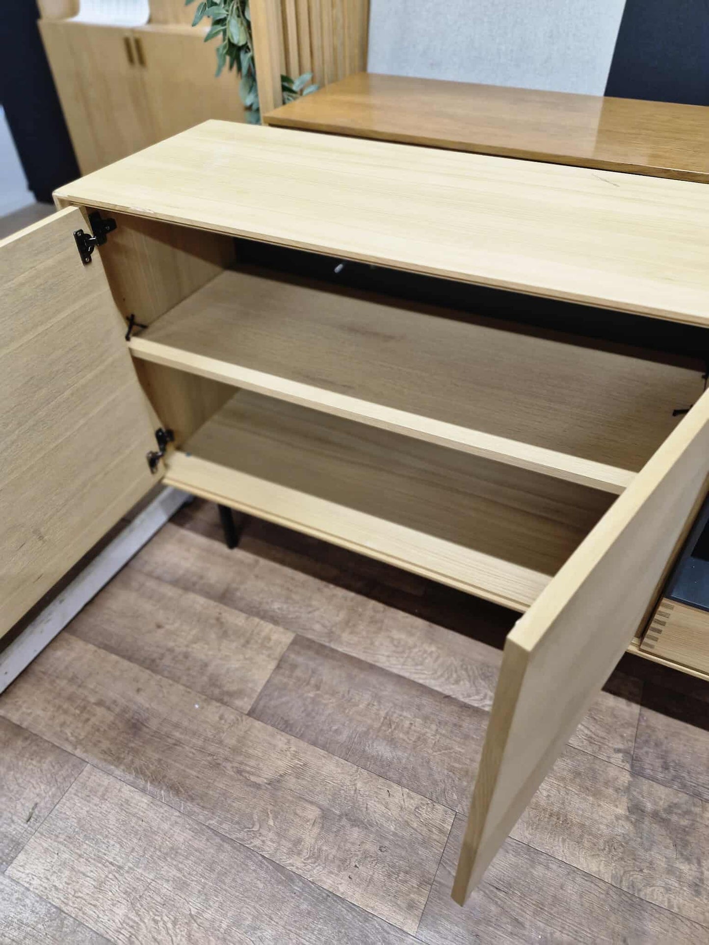 Oak and Grey Large Sideboard
